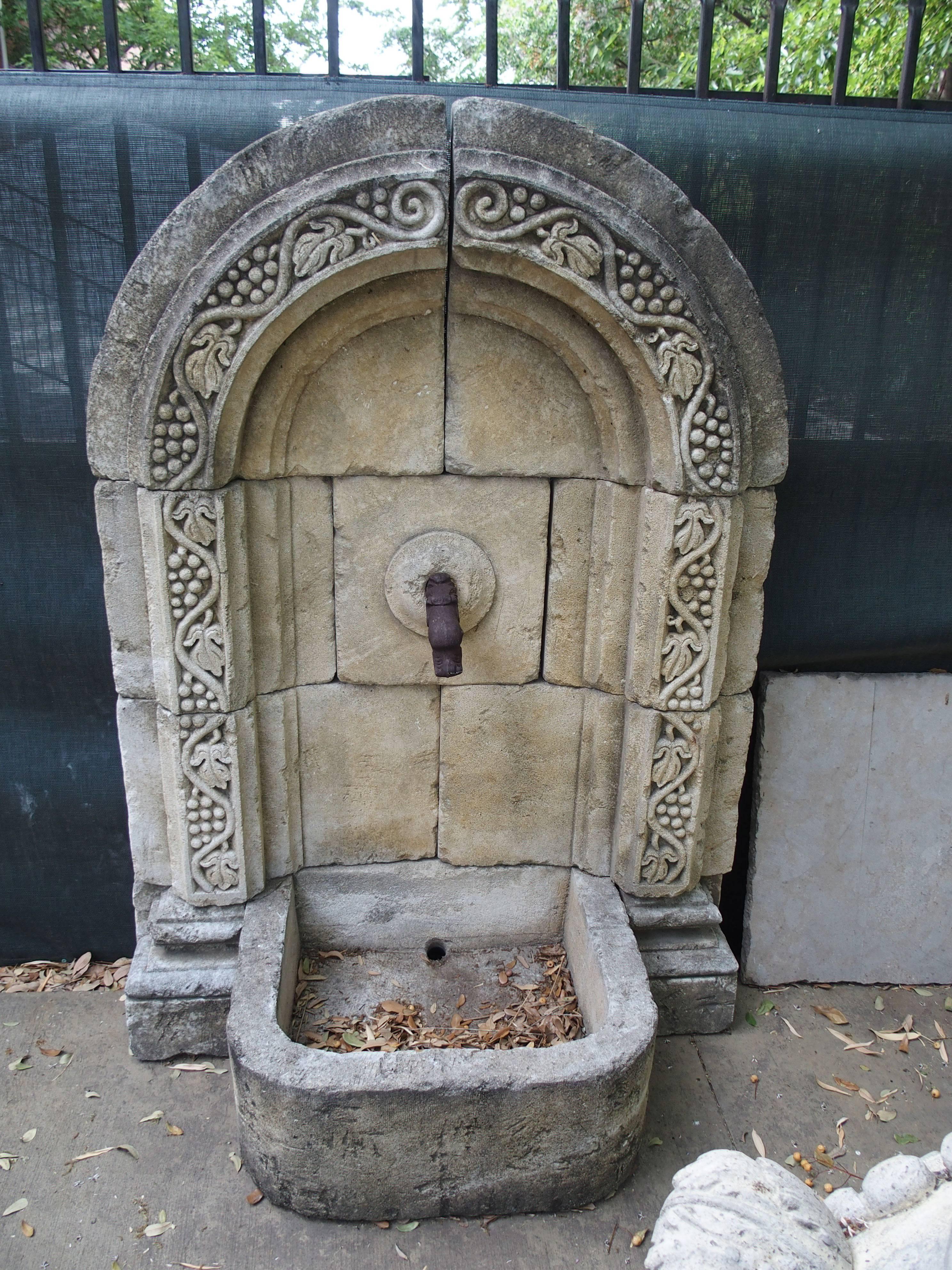 Carved Limestone Fountain from France 4