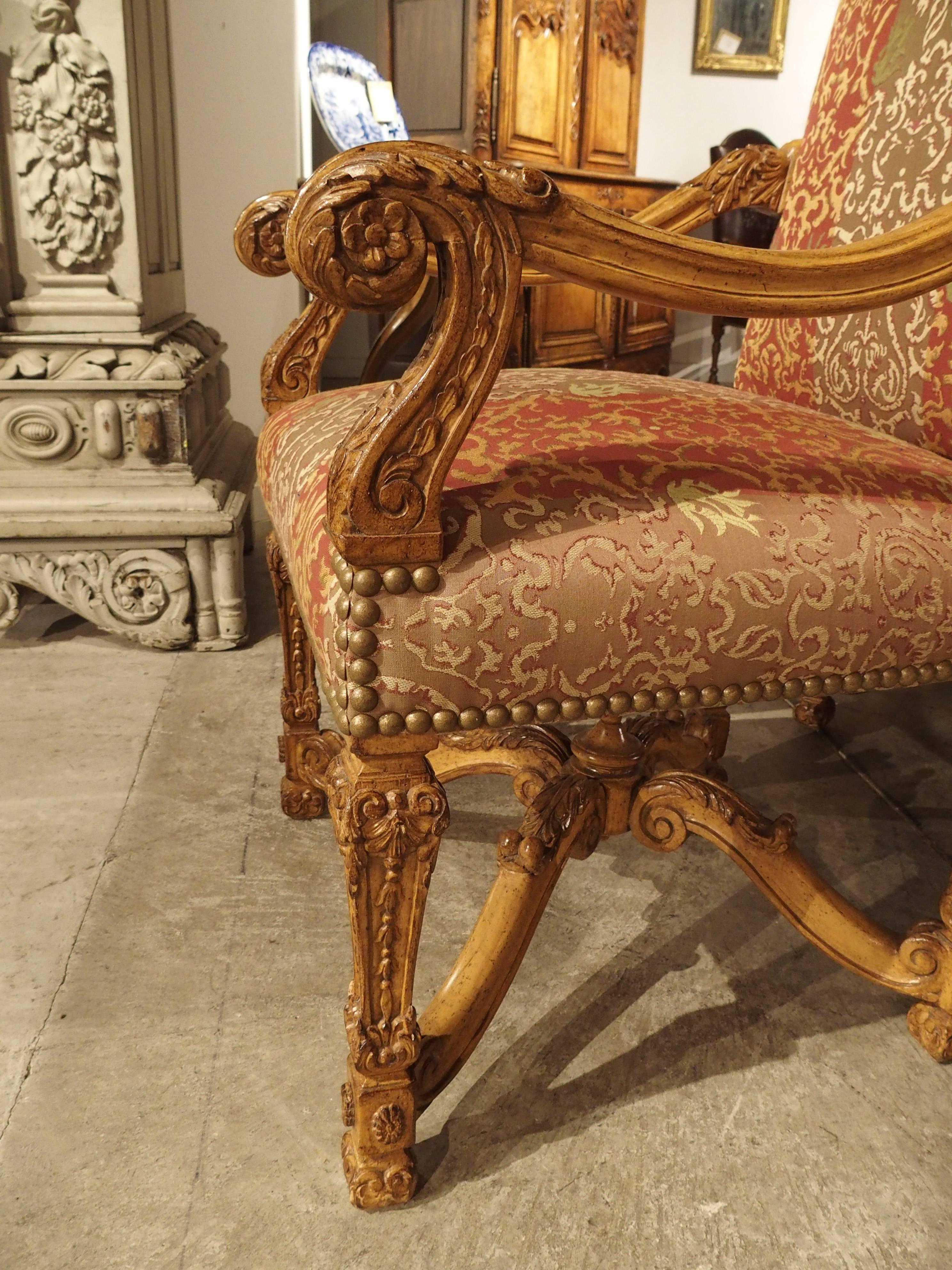 French Set of 12 Louis XIV Carved Dining Chairs