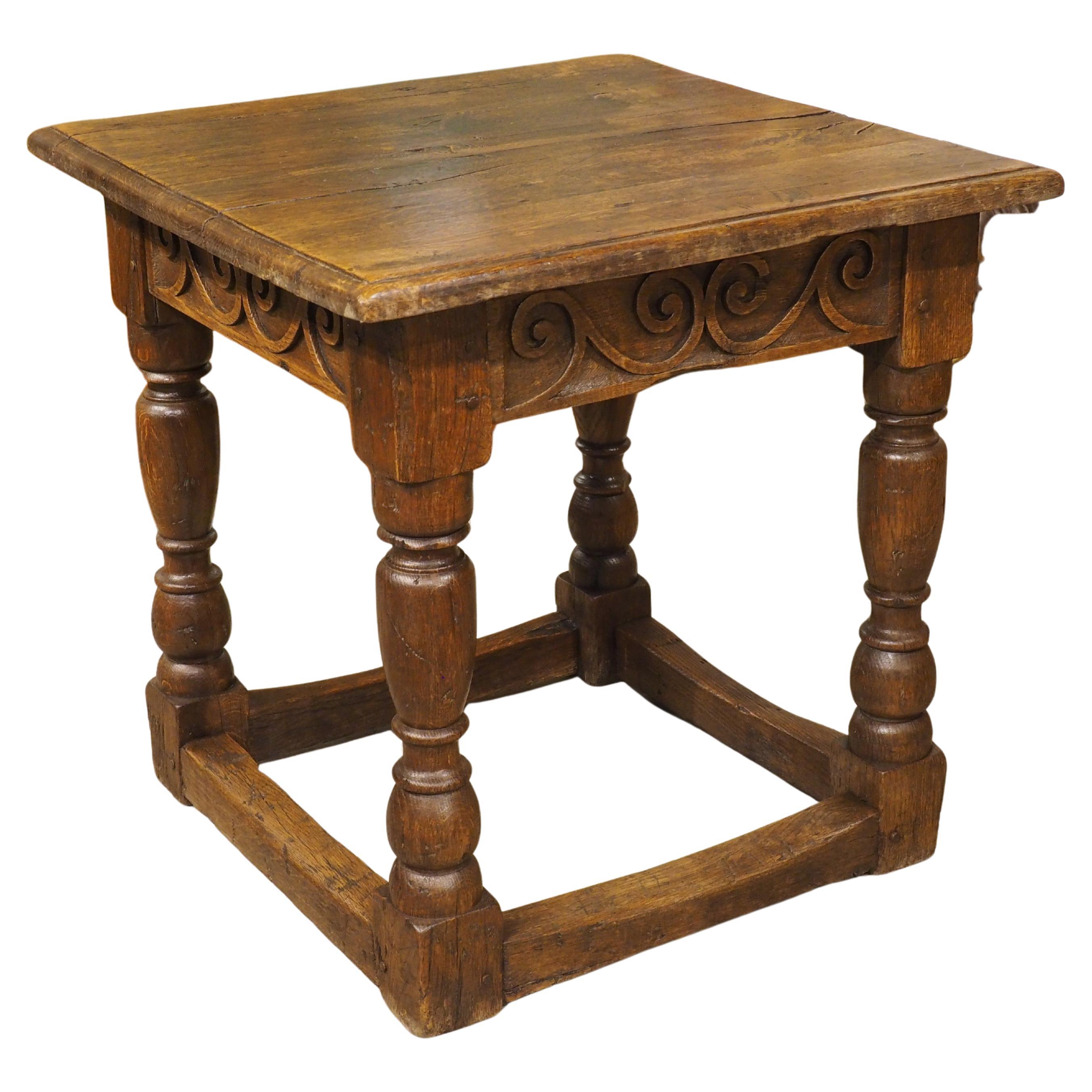 18th Century English Oak Side or Occasional Table For Sale