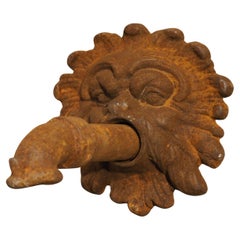 French Cast Iron Mascaron Spout with Backplate