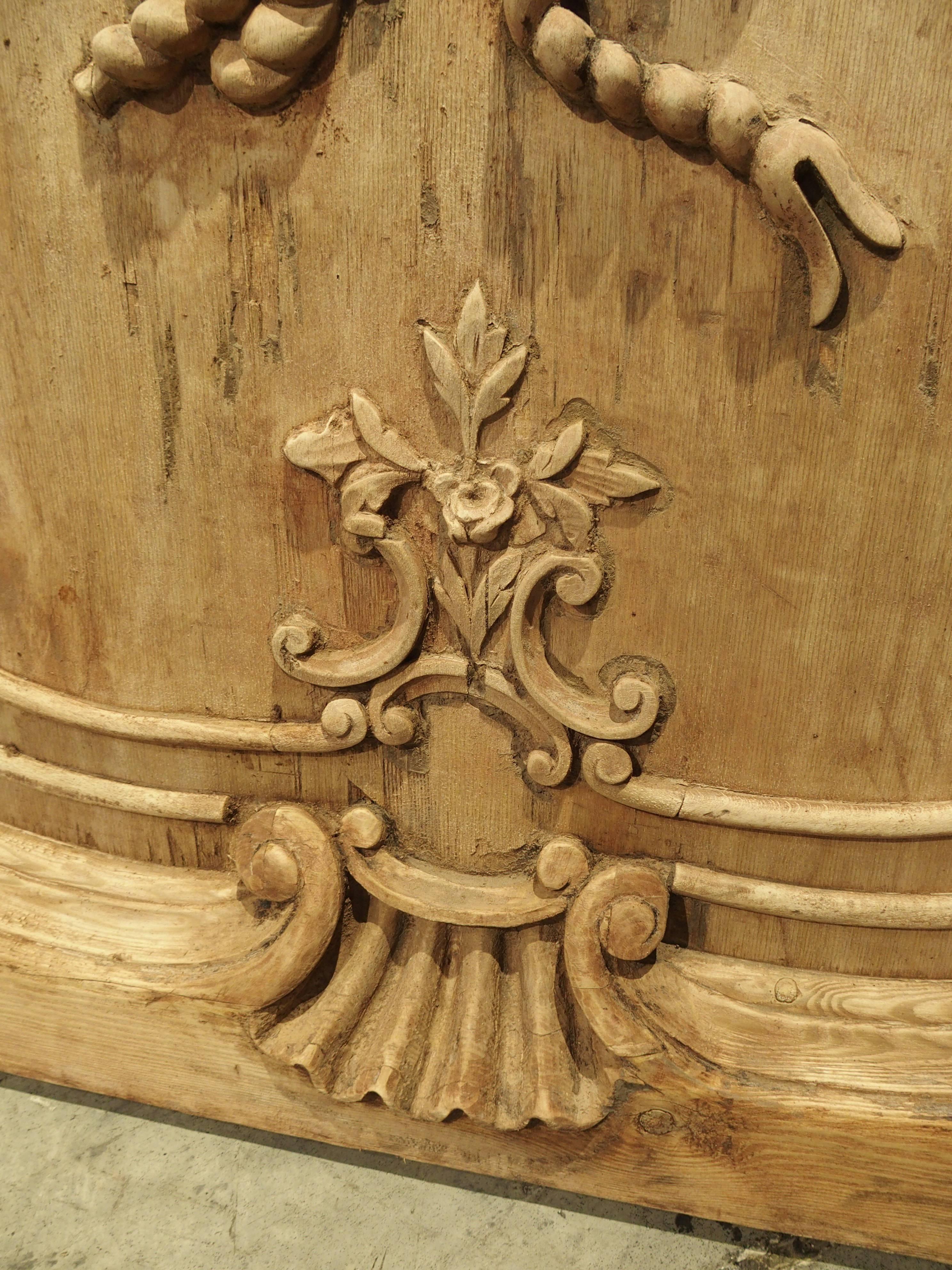 Wood Large Louis XVI Style Carved Door or Panel from France