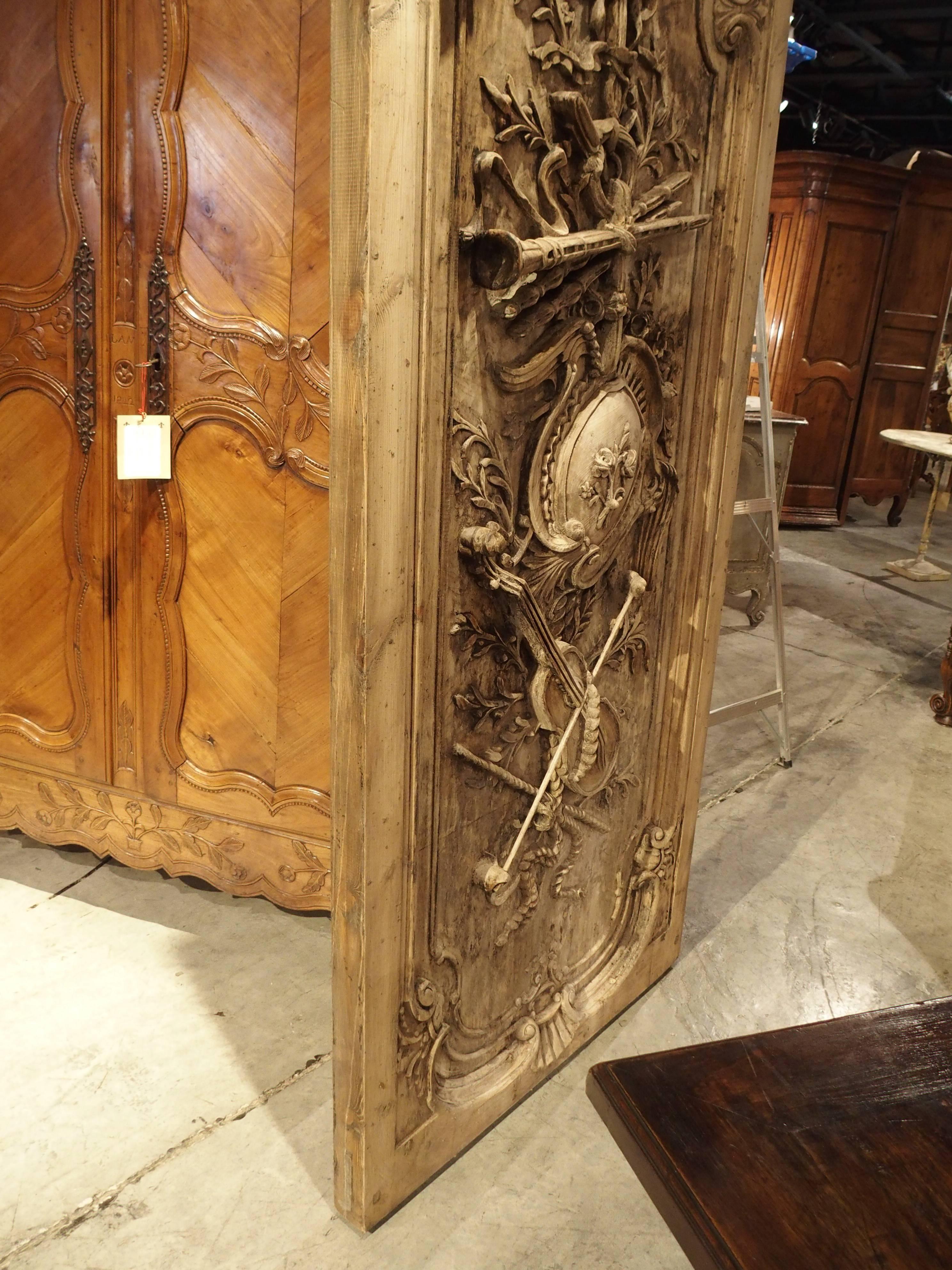 Large Louis XVI Style Carved Door or Panel from France In Good Condition In Dallas, TX