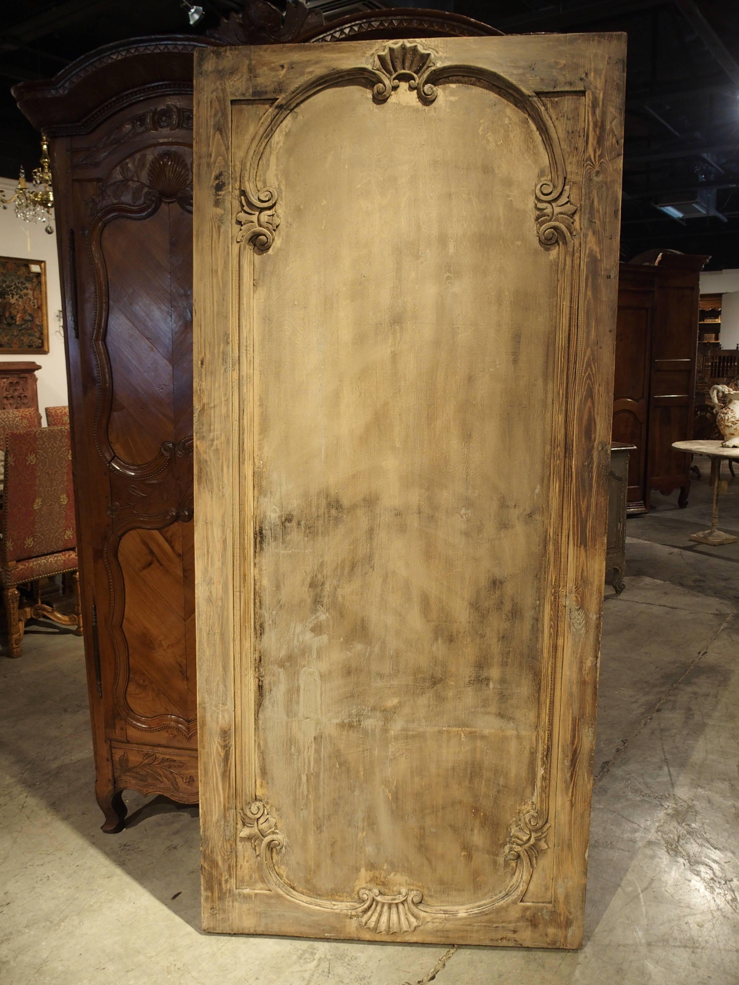 Wood Large Louis XVI Style Carved Door or Panel from France