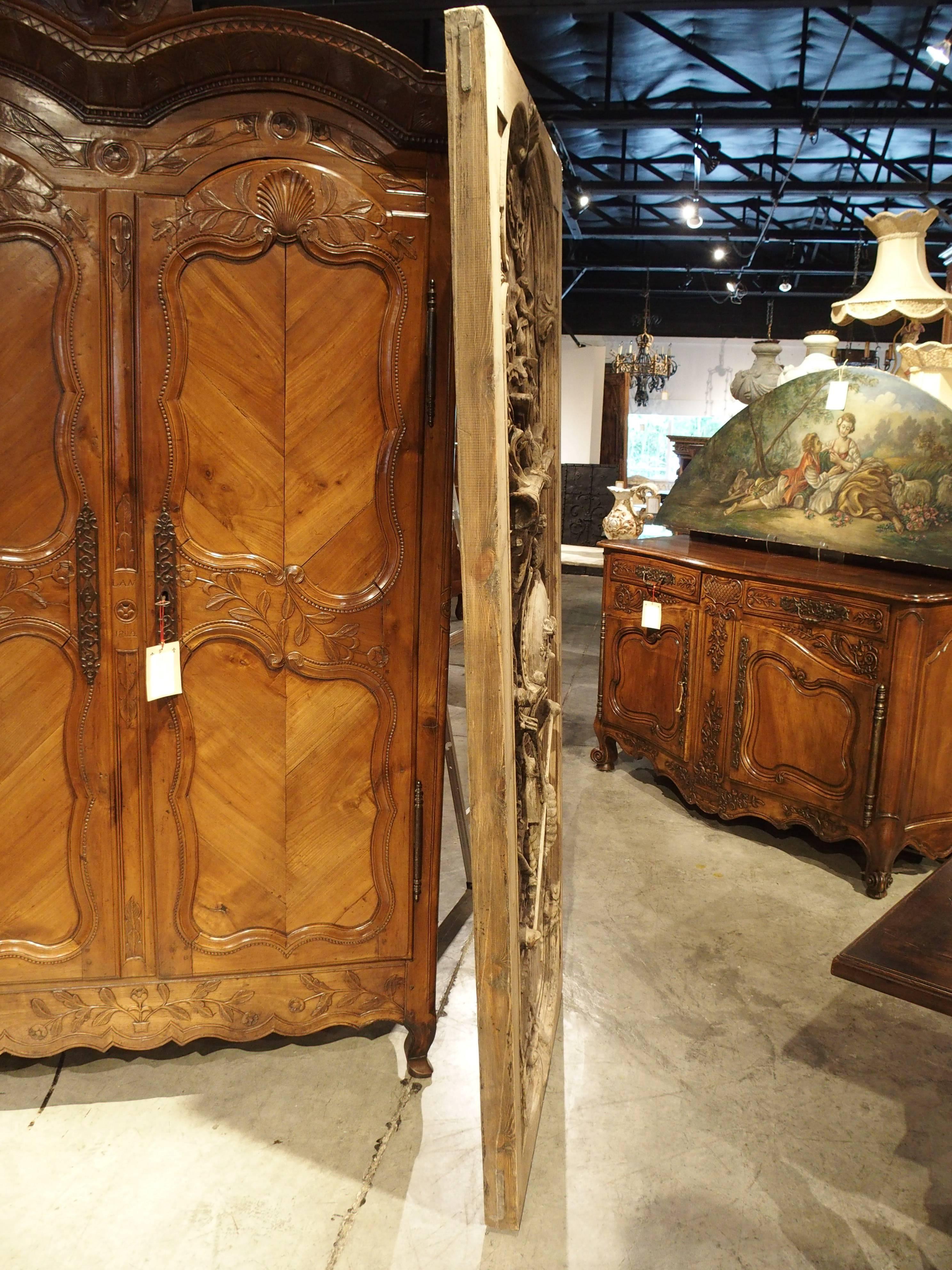 Large Louis XVI Style Carved Door or Panel from France 2