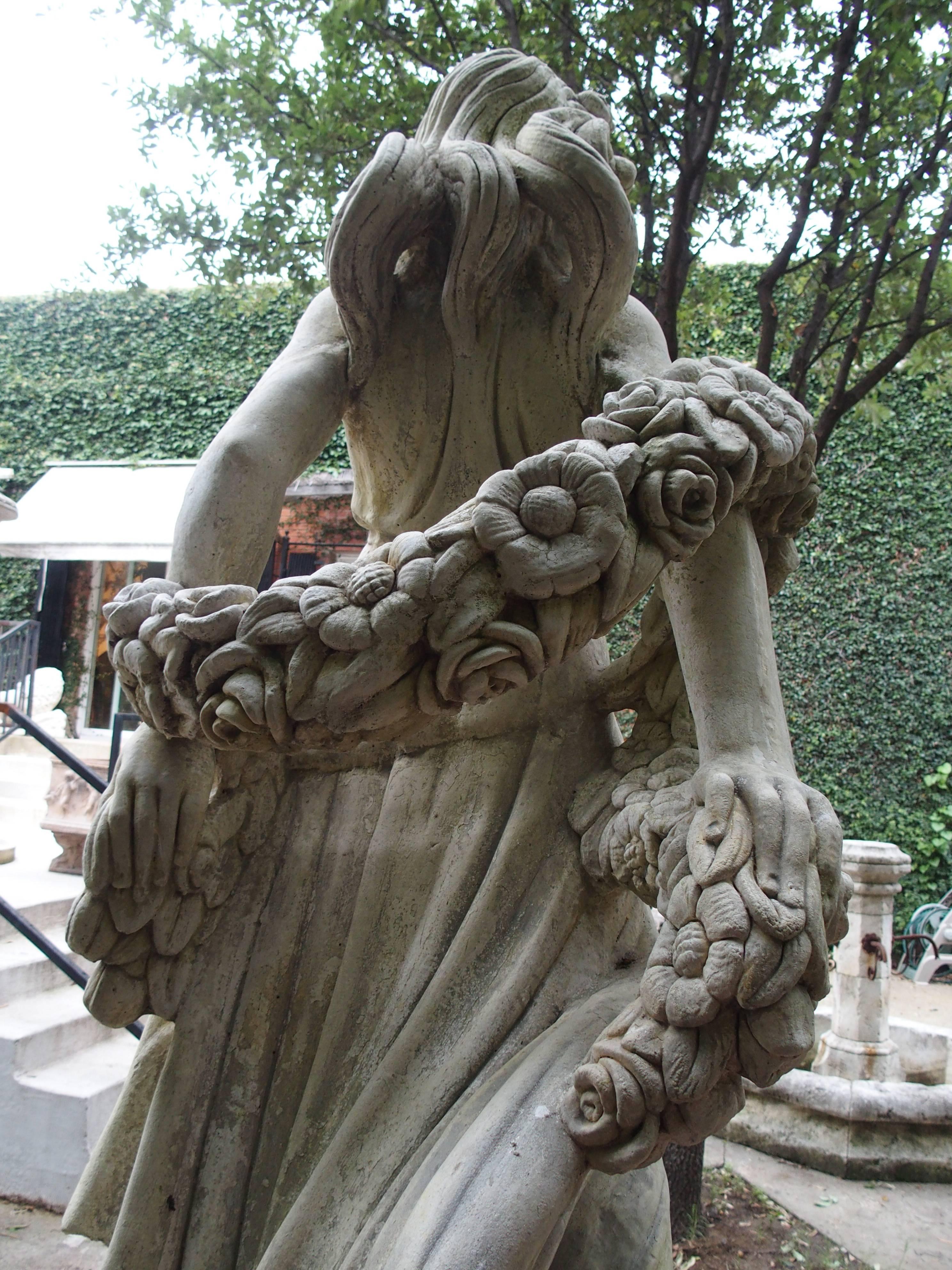 French Cast Stone Garden Statue from France, 