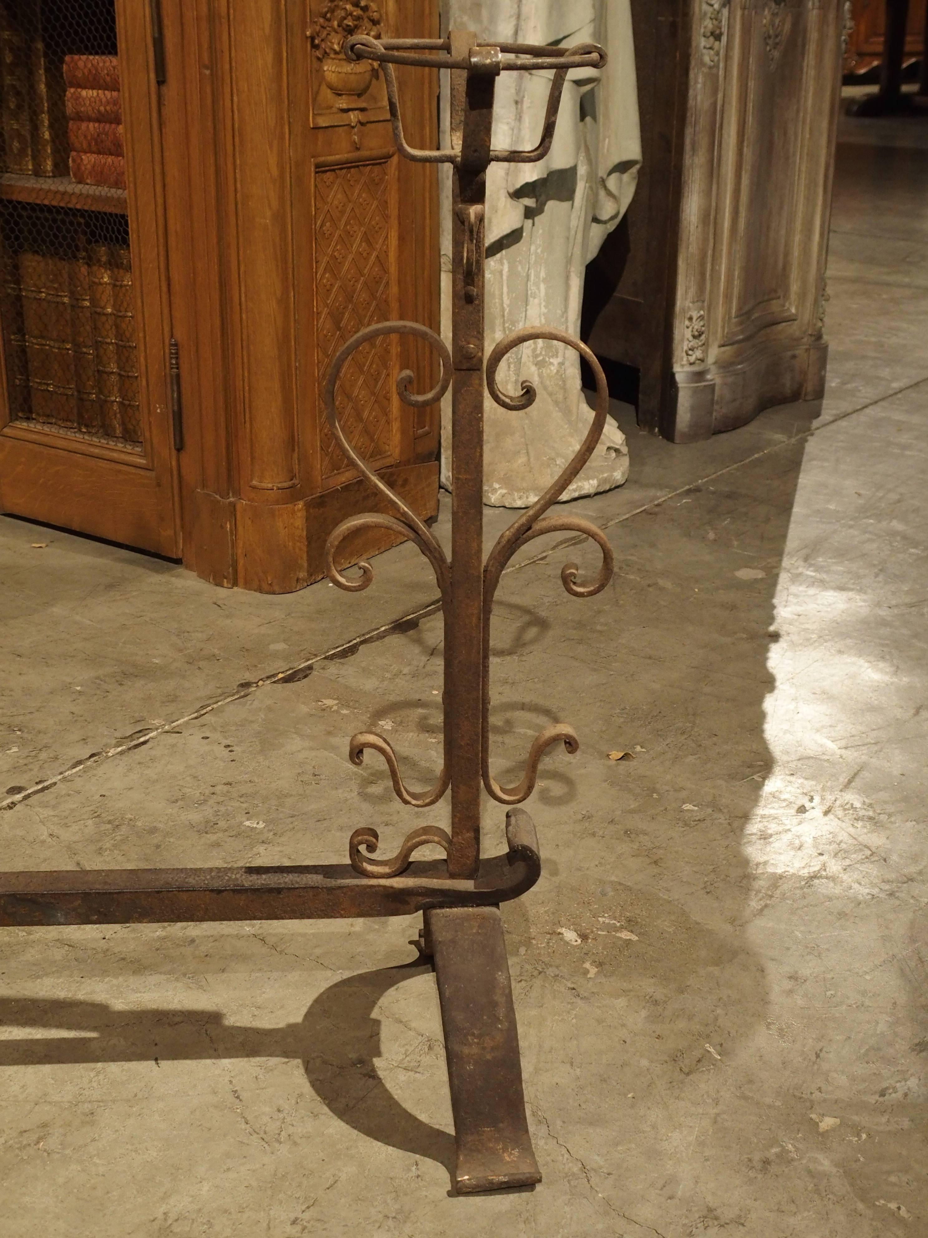 Antique One-Piece Cooking Andiron from France, circa 1800 For Sale 3