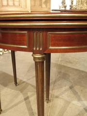 Antique French Mahogany Demilune Game Table, circa 1885