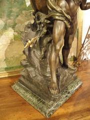 Antique French Statue of Neptune 'Creant Le Cheval'