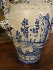 Antique Blue and White Vase from Savona, Italy
