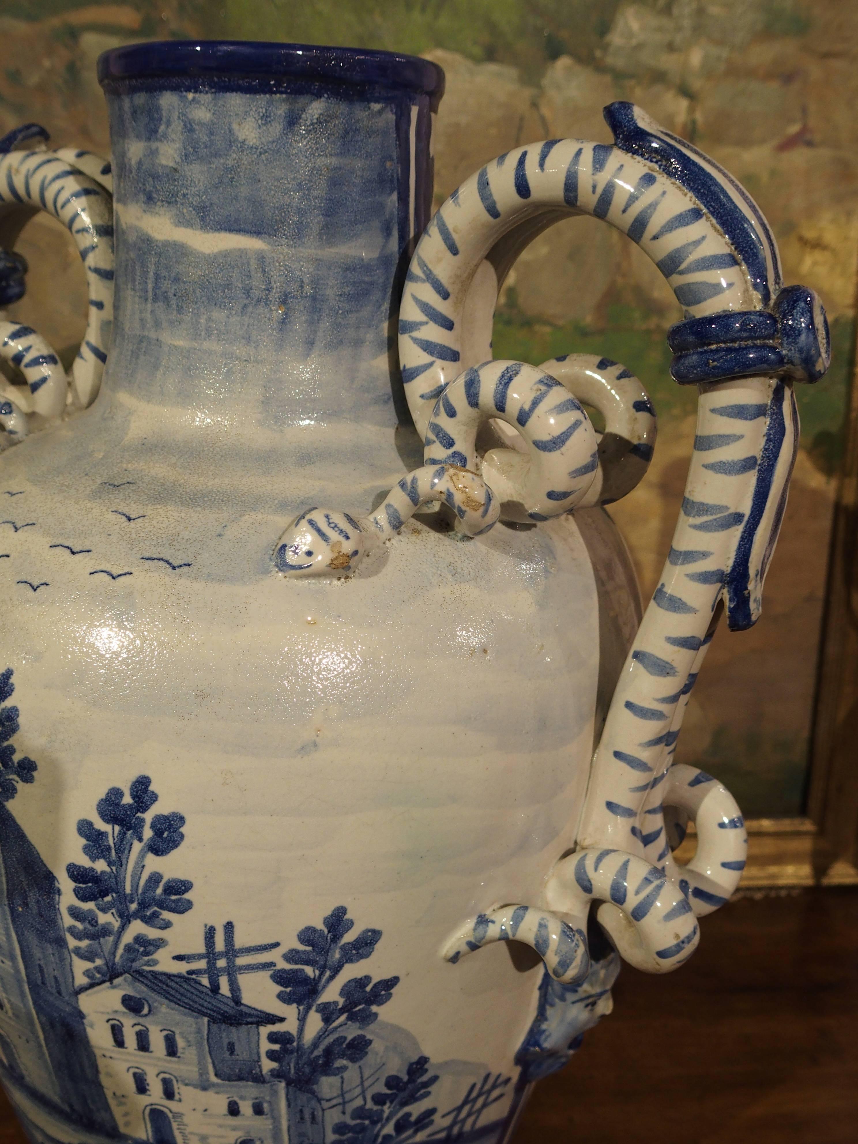 antique blue and white vases