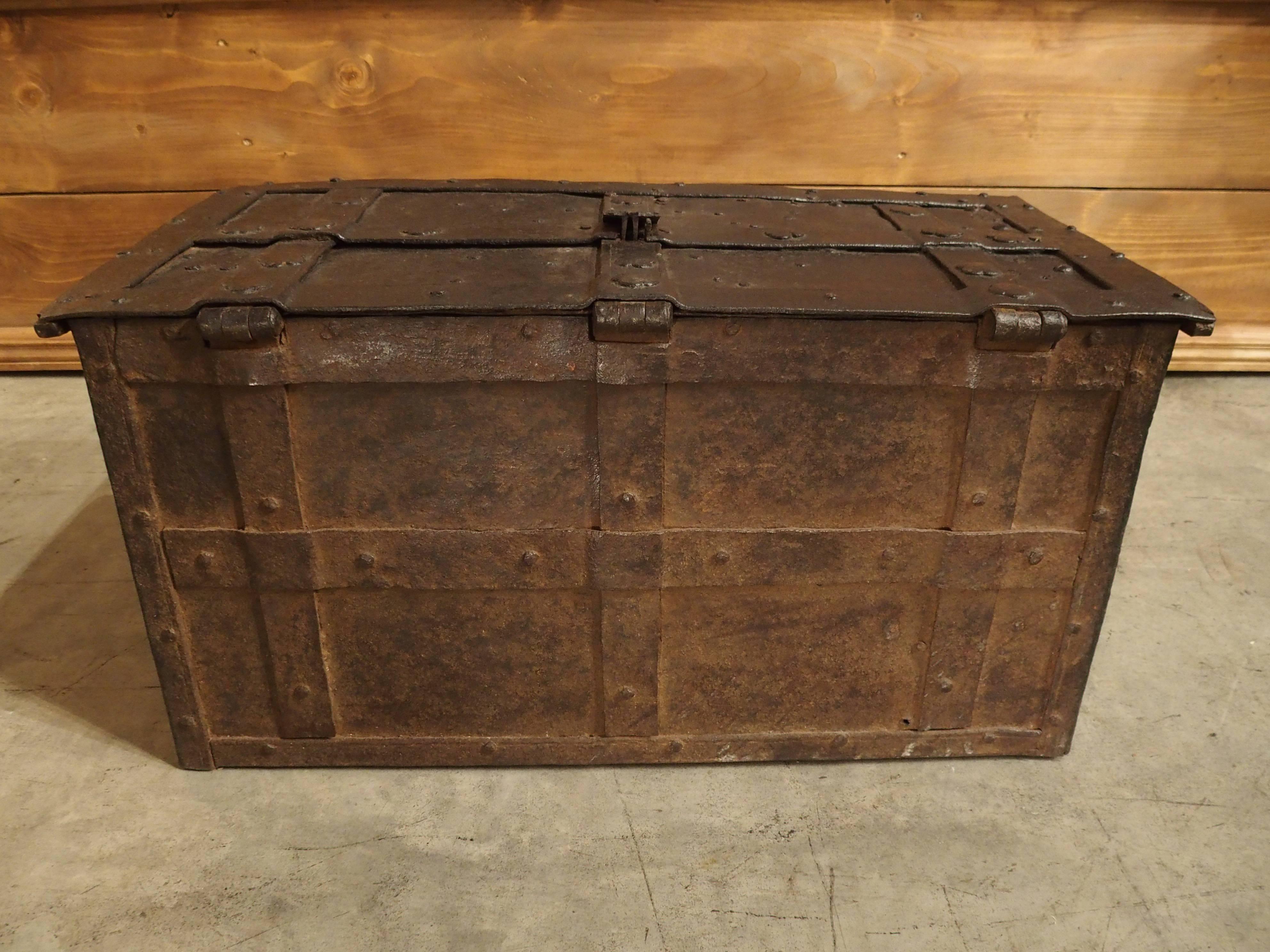 18th Century and Earlier 17th Century Iron Strongbox from a Ship