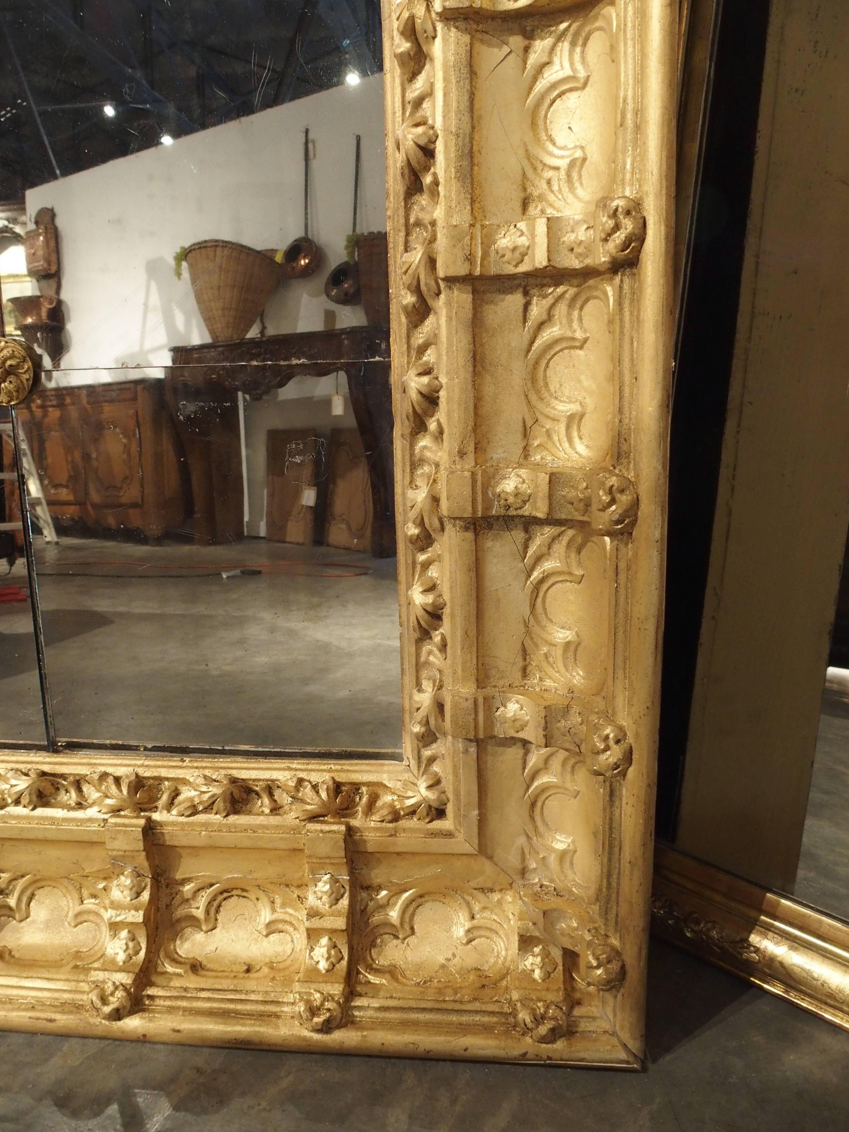 Massive Antique French Period Napoleon III Mirror In Good Condition In Dallas, TX
