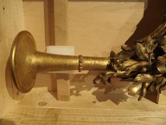 Rare 18th Century Carved and Gilded Italian Walnut Wood Eagle Sculpture