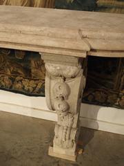 Antique Marble-Top Console Table from South-East, France