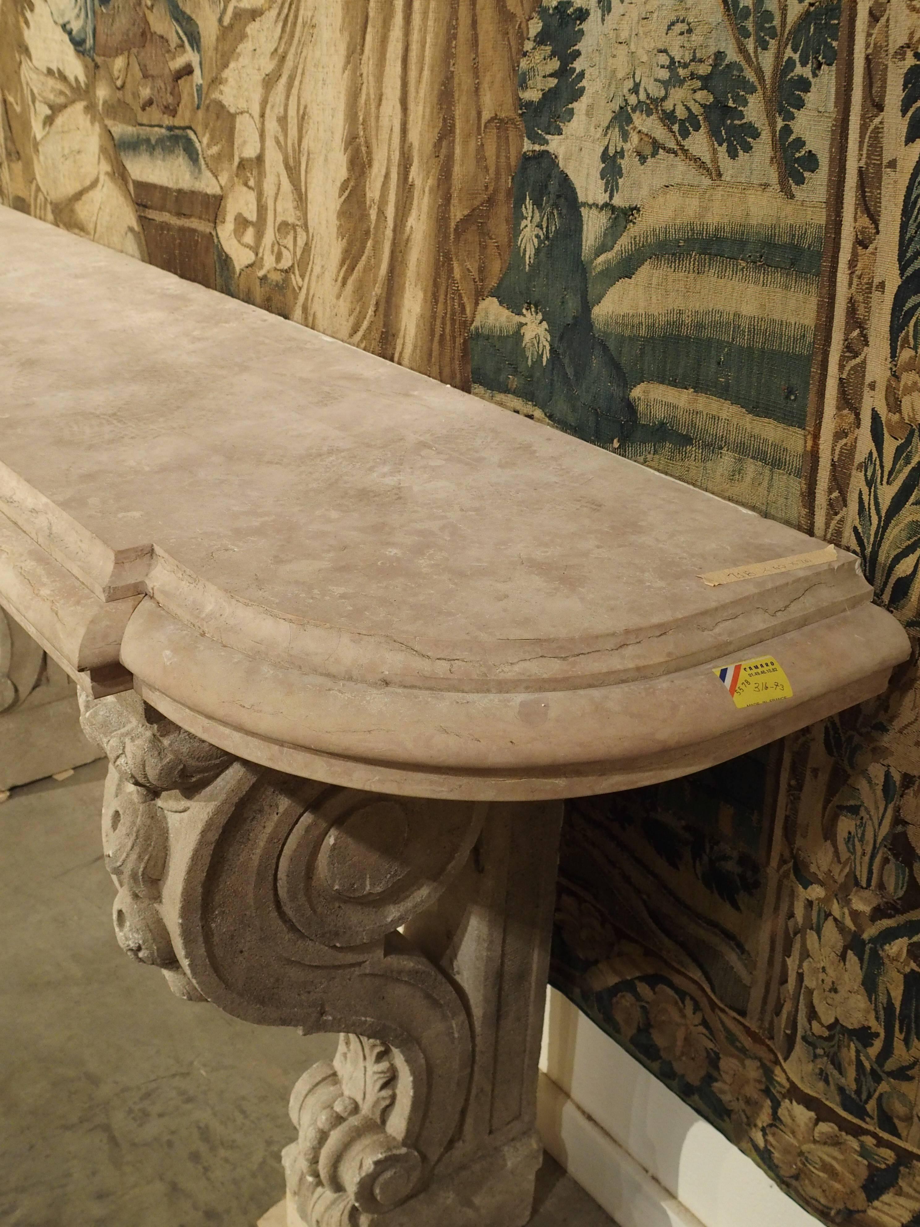 Early 20th Century Antique Marble-Top Console Table from South-East, France