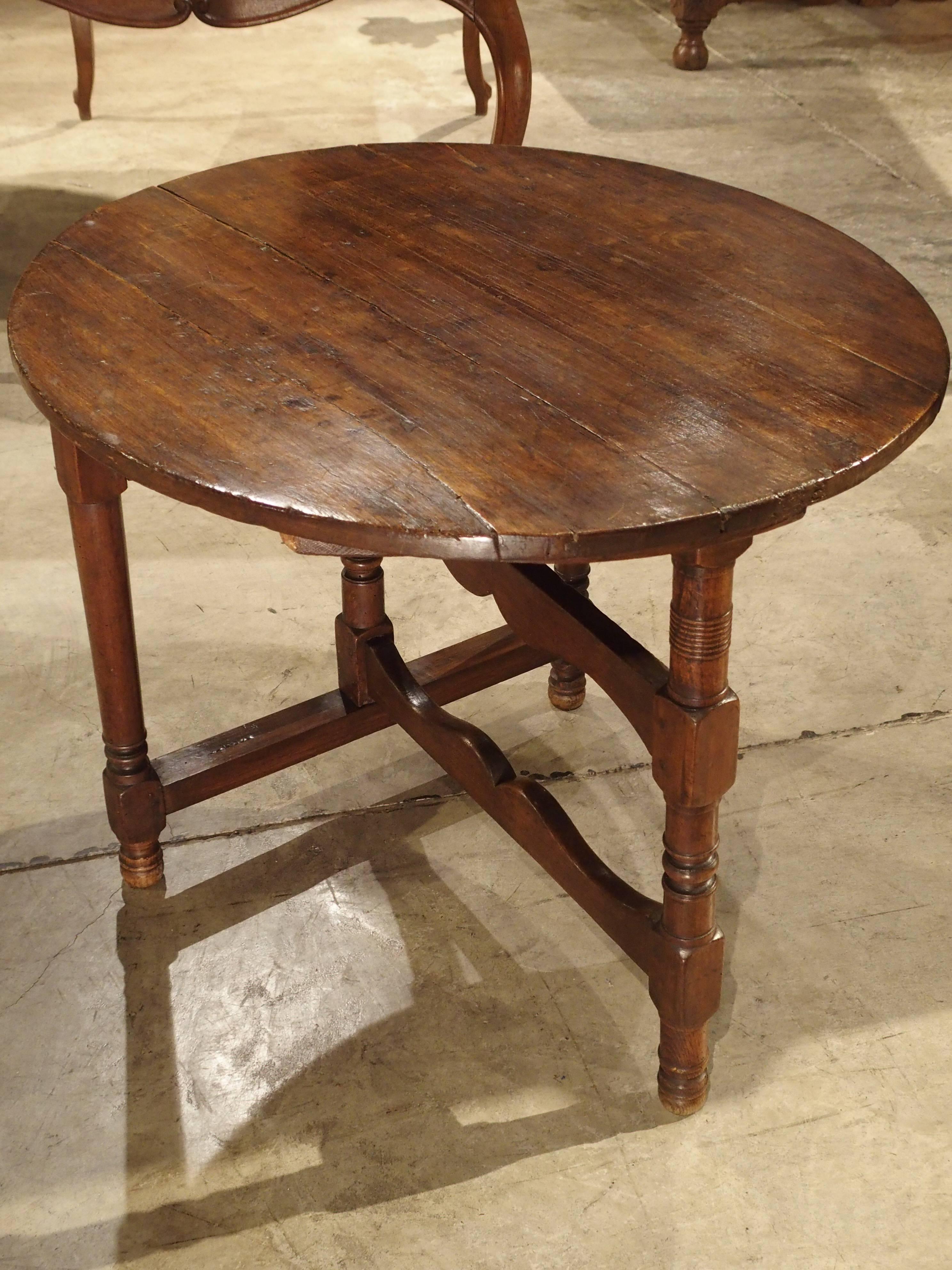 French Small 18th Century Walnut Side Table from France