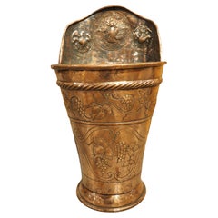 Highly Worked 19th Century Ceremonial Repousse Copper Hotte from France