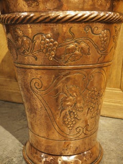Highly Worked 19th Century Ceremonial Repousse Copper Hotte from France