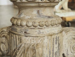 Early 19th Century Painted French Gueridon Center Table with Saint-Anne Marble