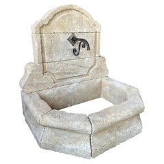 Menerbes, Small Limestone Wall Fountain, South of France