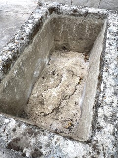 Early 1800s Carved French Rectangular Limestone Trough