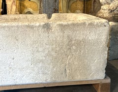 A Long Antique White Limestone Trough from Eastern France, Circa 1800