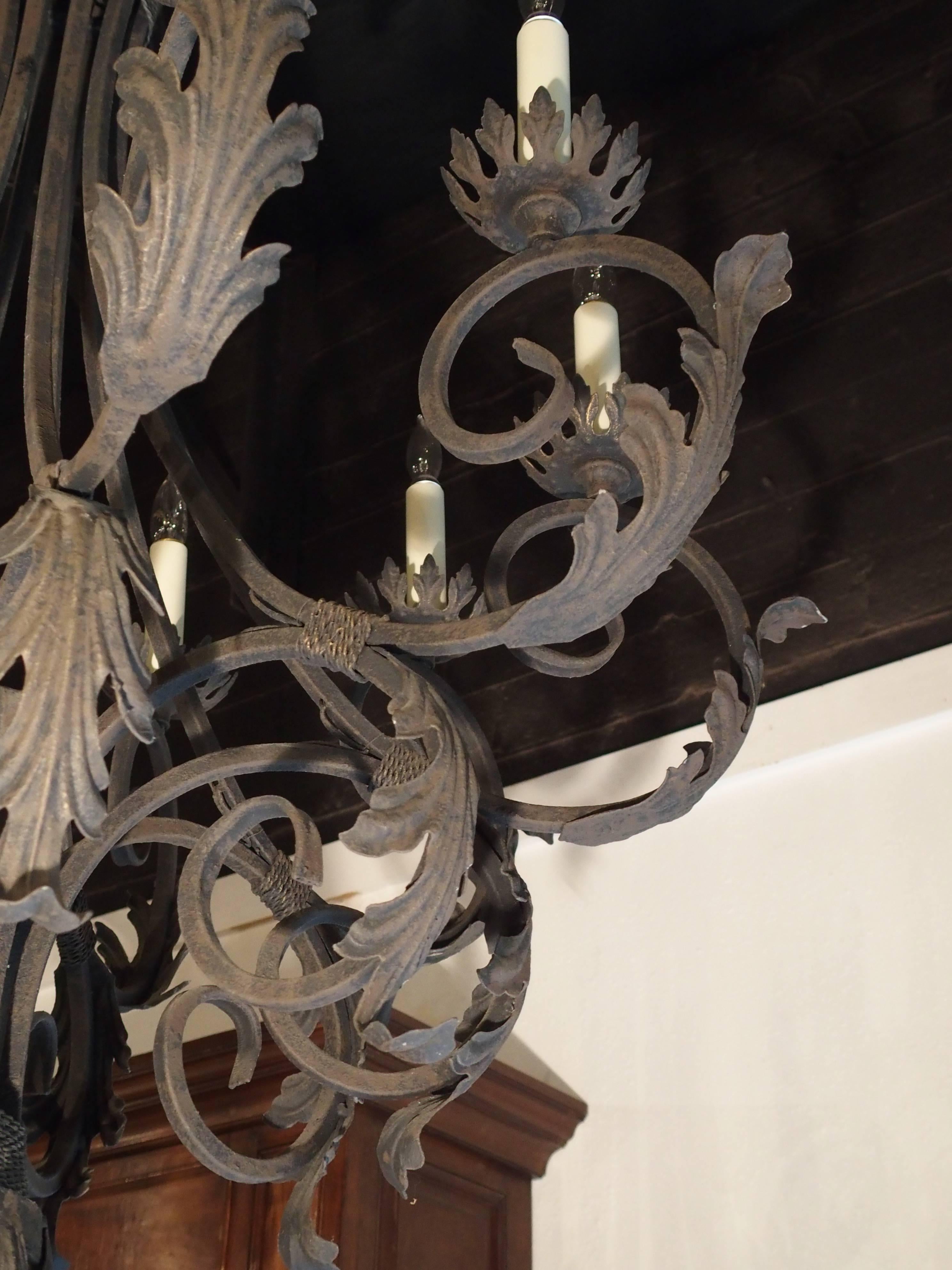 old metal chandelier