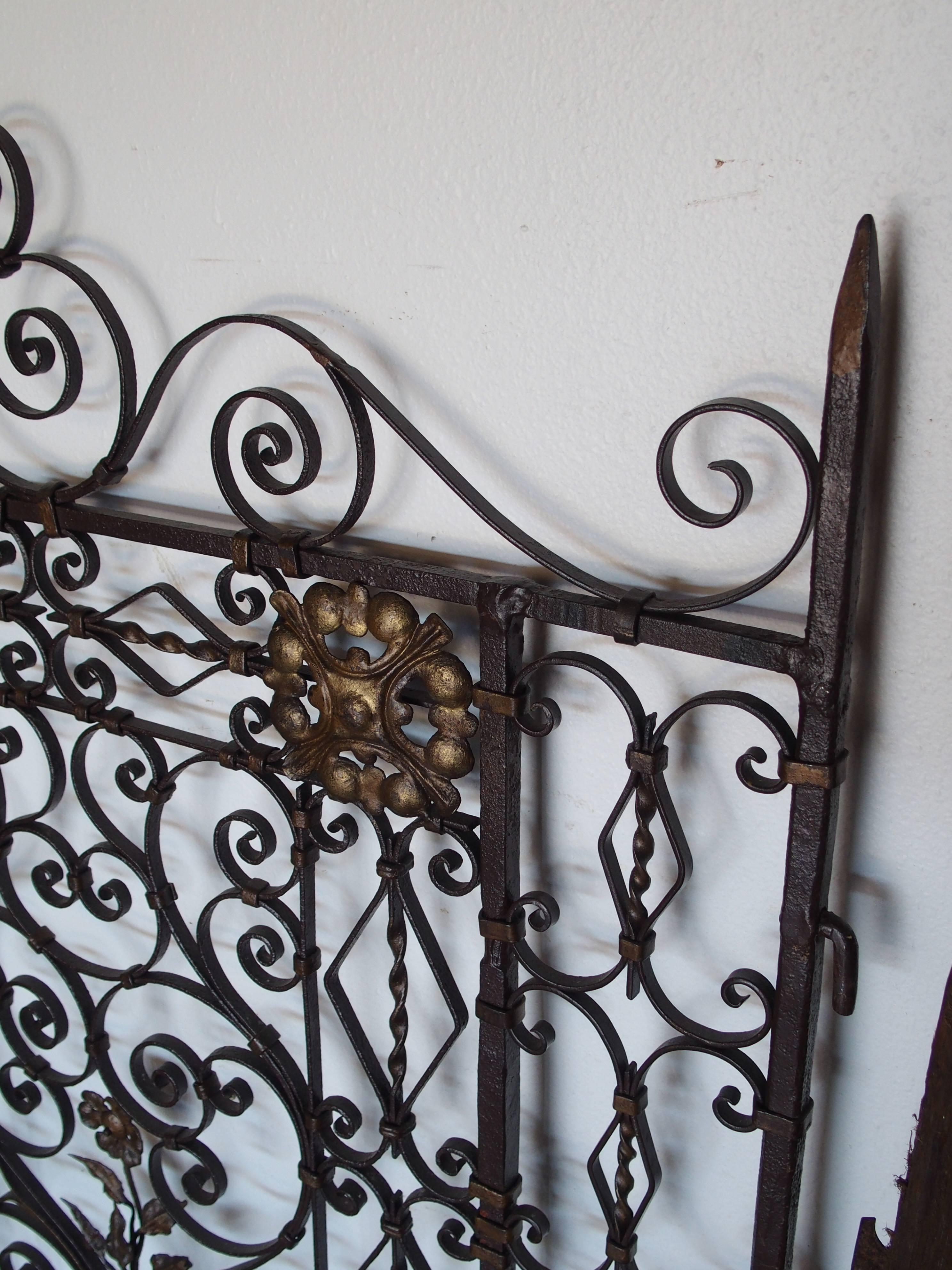 French Antique Iron Gates from France, circa 1890