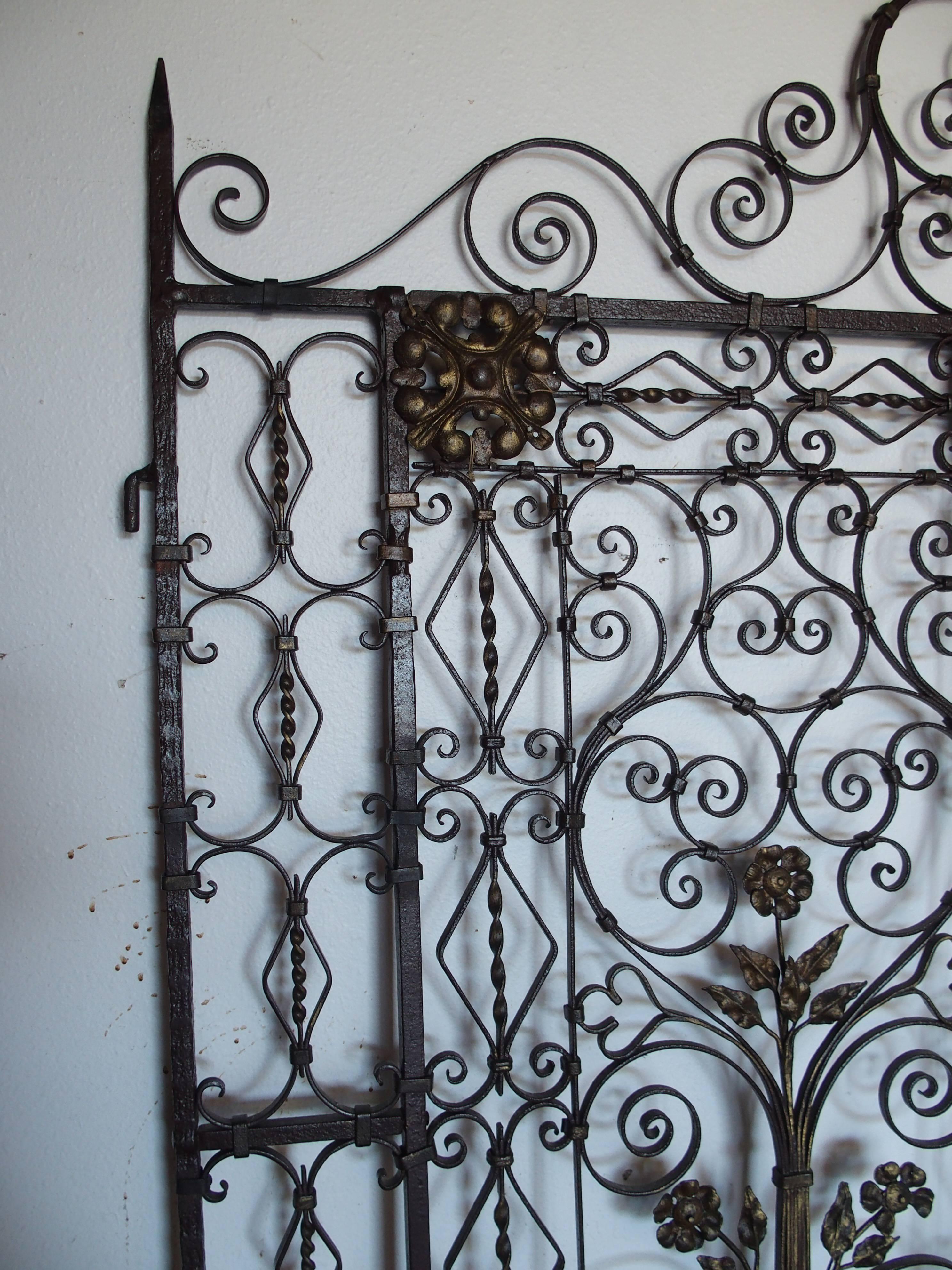 Antique Iron Gates from France, circa 1890 In Excellent Condition In Dallas, TX
