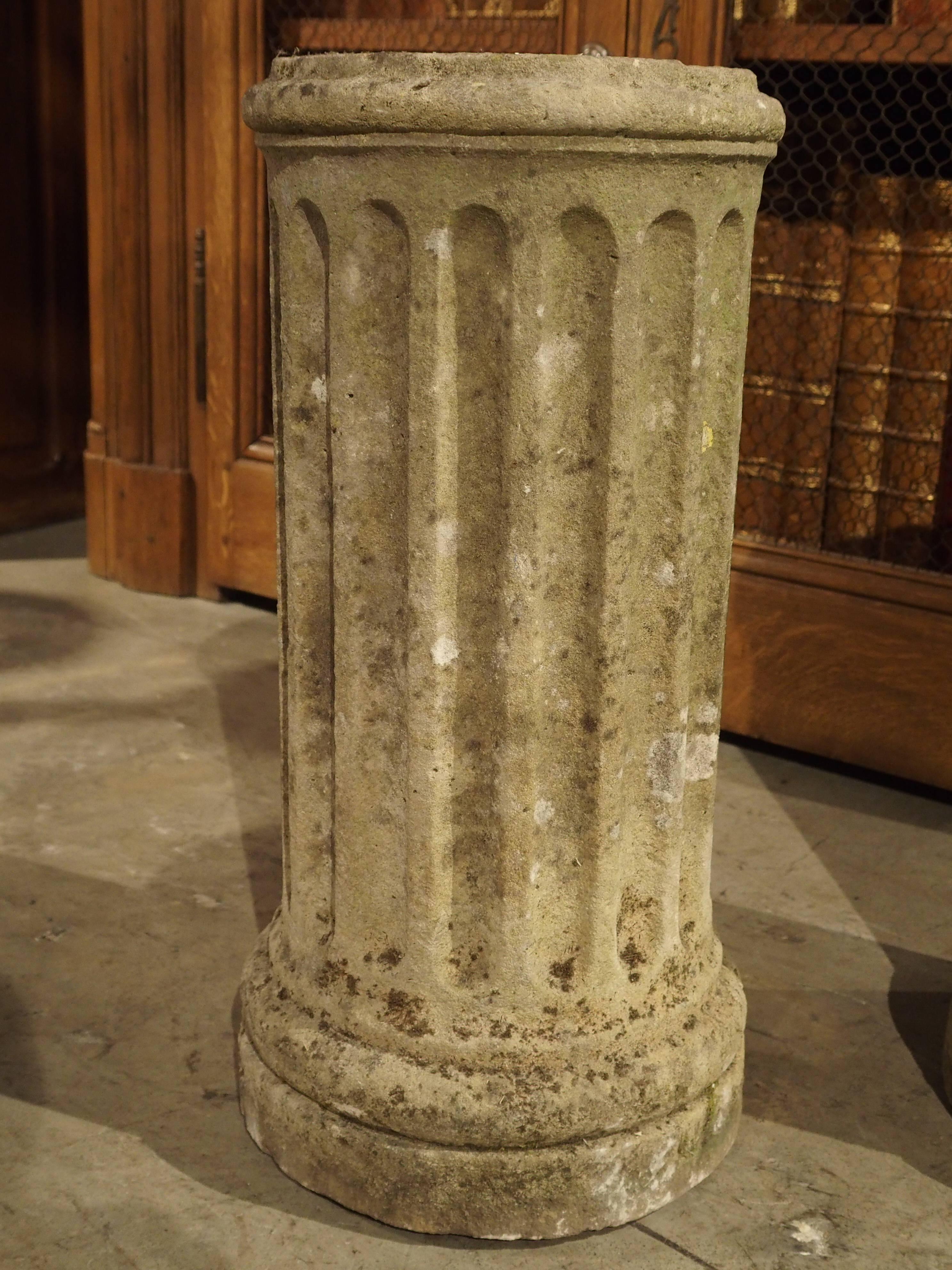 Pair of Small Period Louis XVI Stone Columns, circa 1785 3