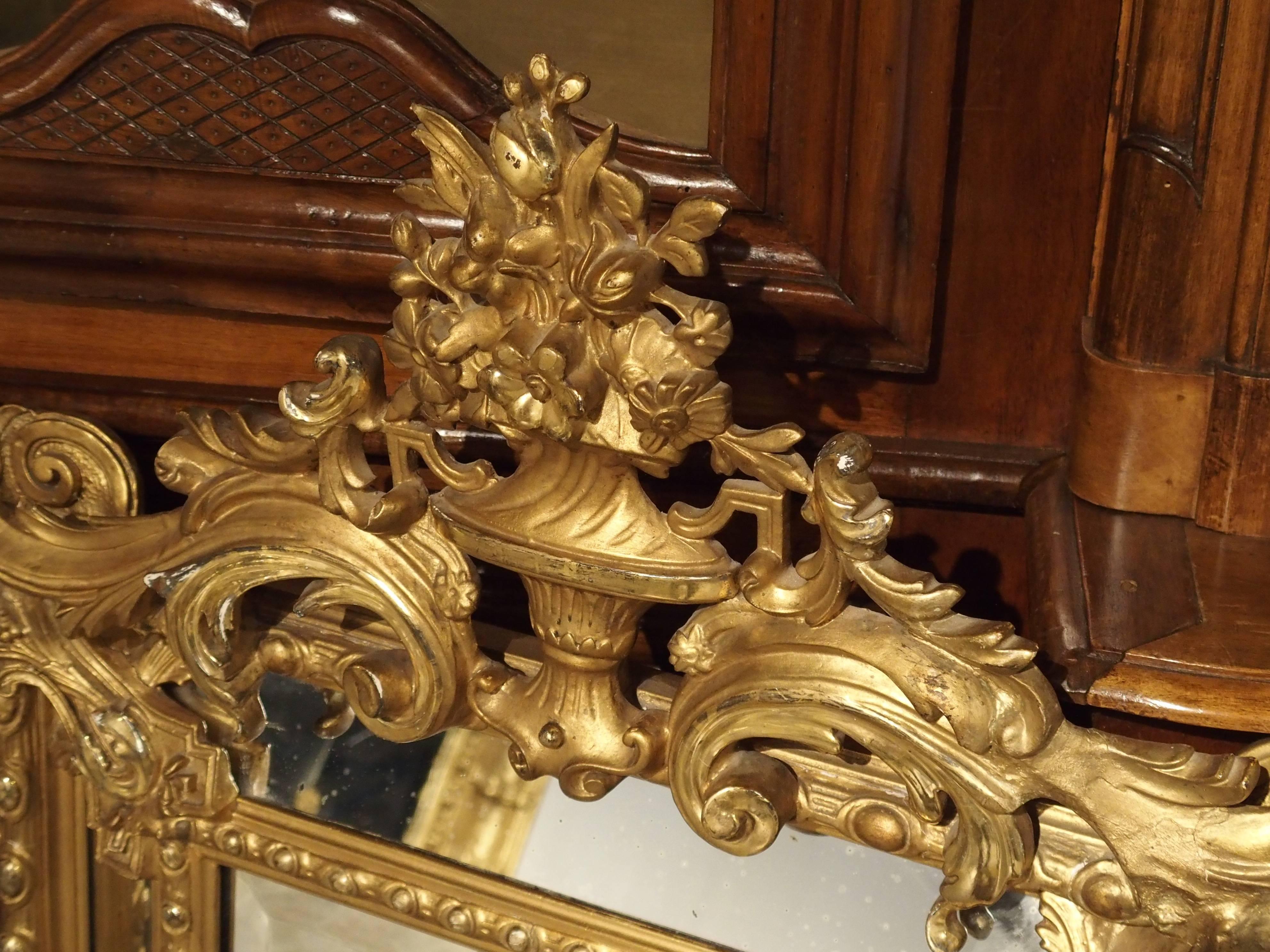 Antique Gilded Louis XV Style Mirror, 19th Century 6