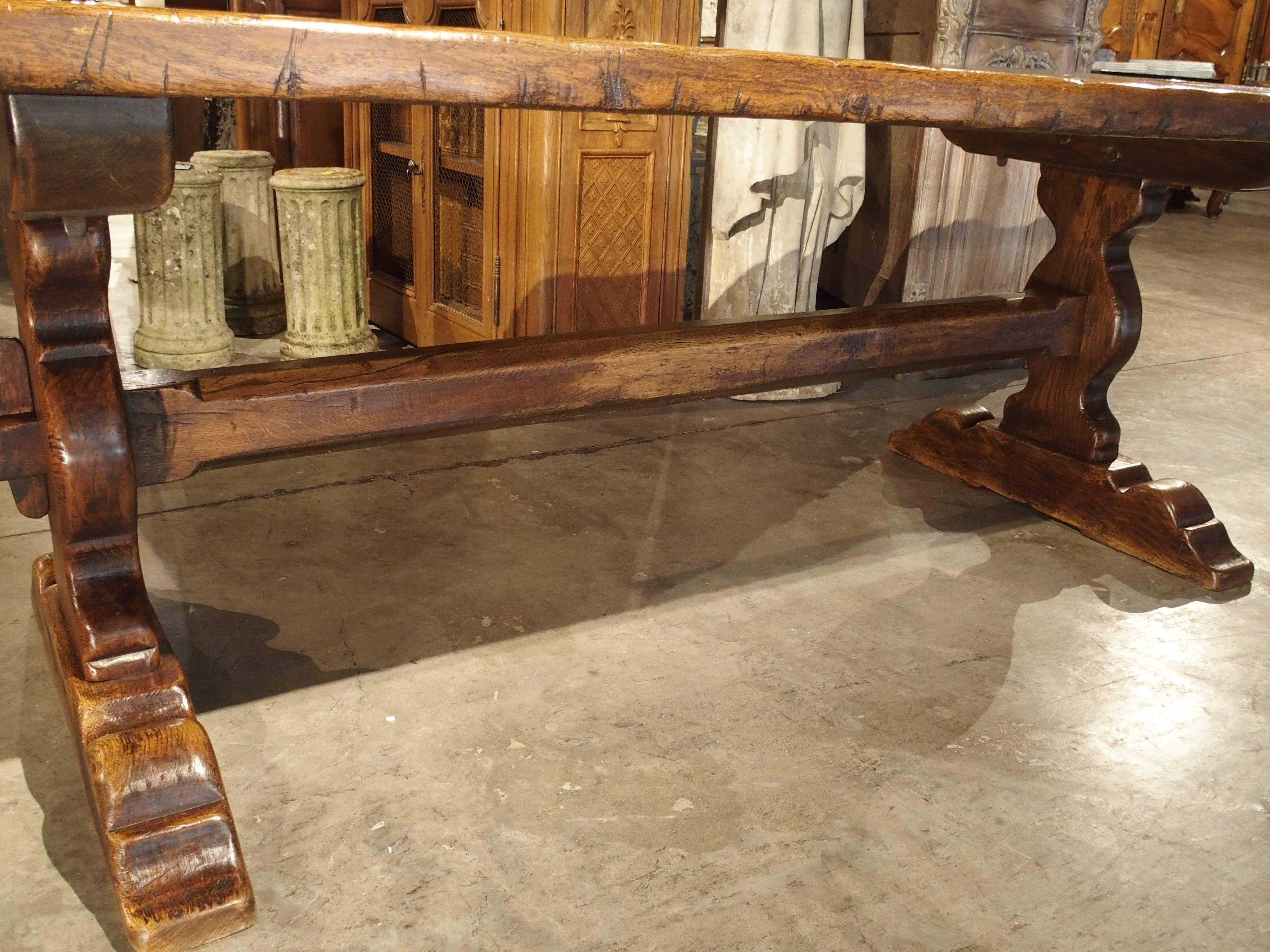 Antique Oak Single Board Dining Table from France, Late 1800s 2