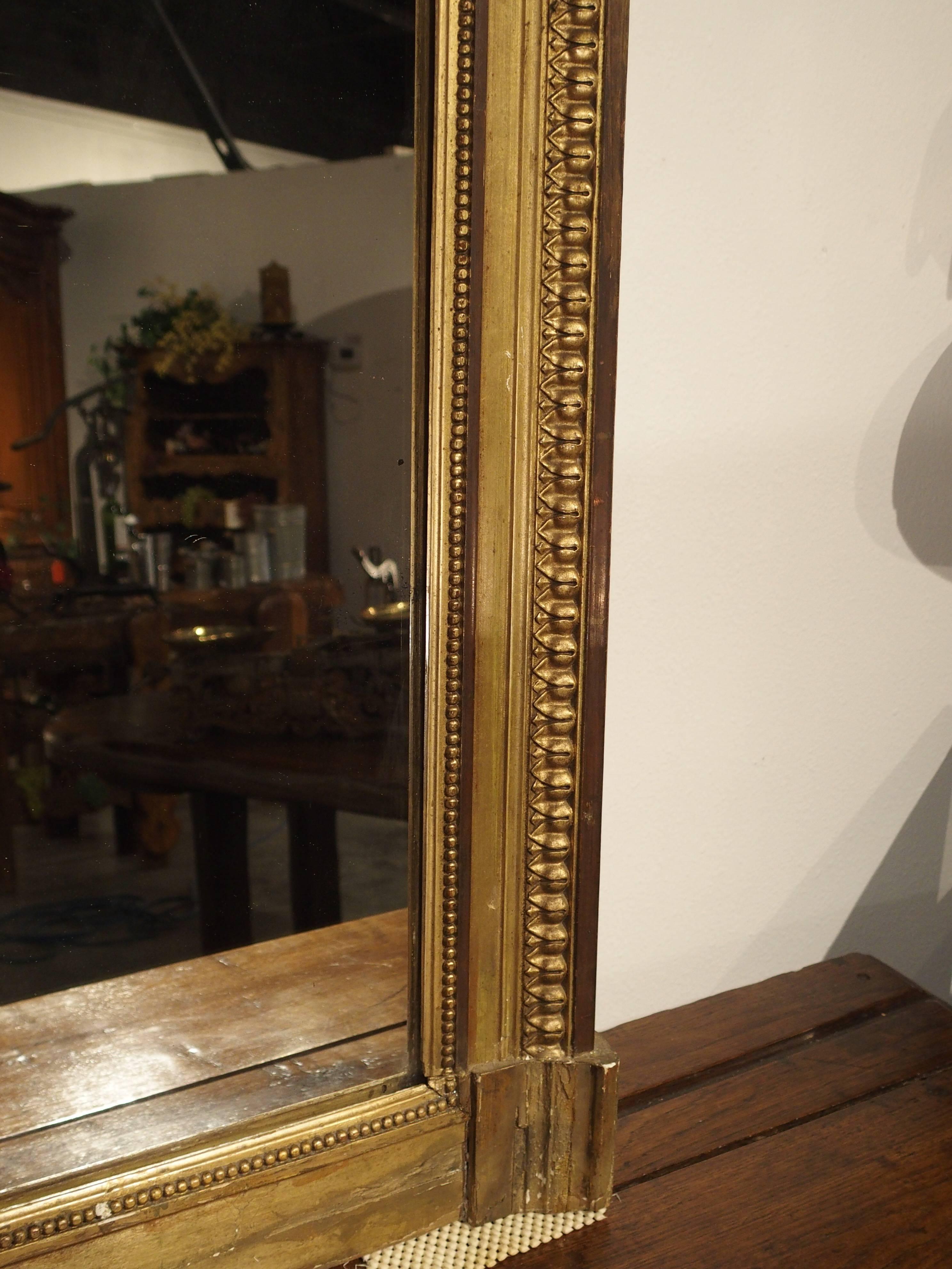 Antique Giltwood Louis XVI Style Mirror from France, circa 1870 3