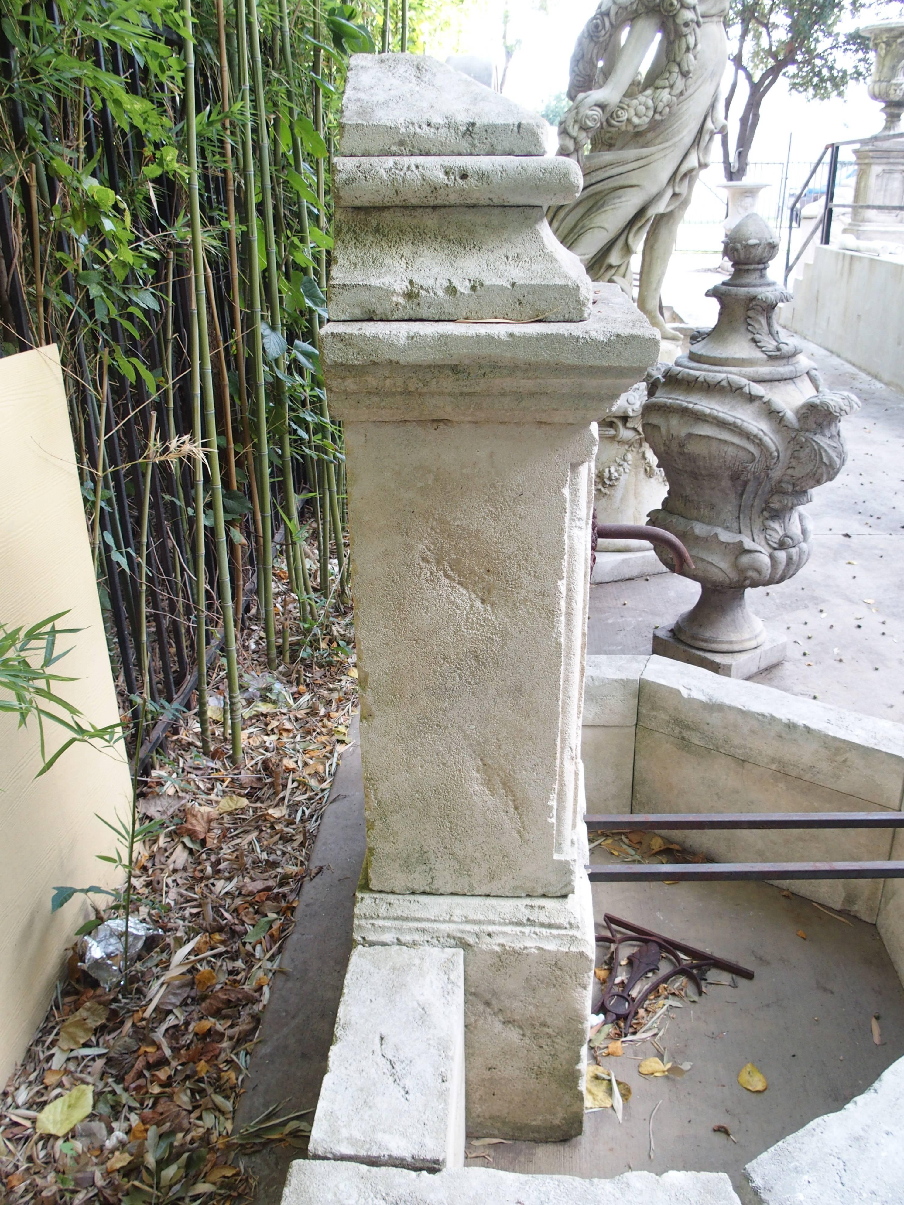 Carved Limestone Wall Fountain from France 1