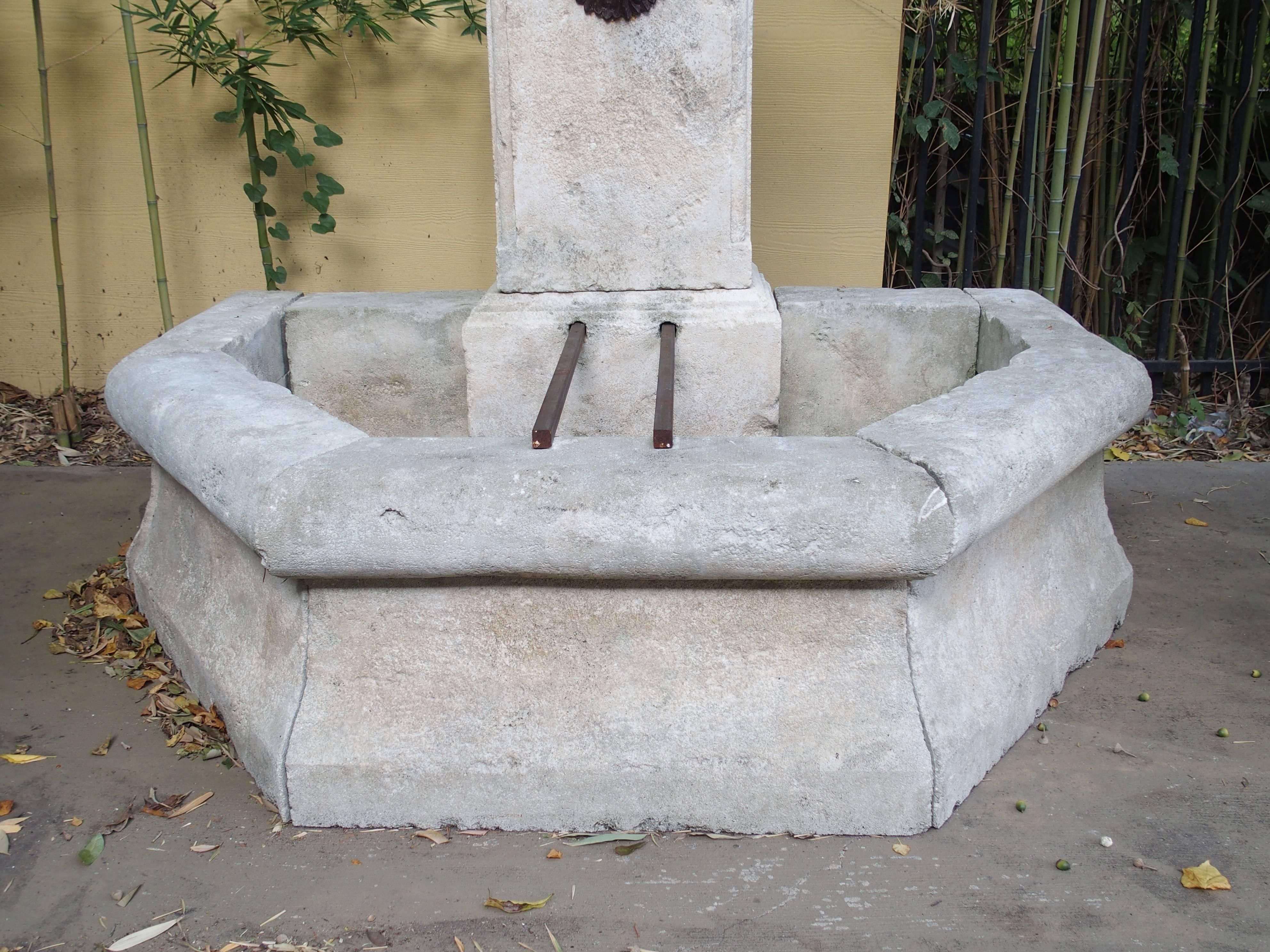 Carved Limestone Wall Fountain from France 4