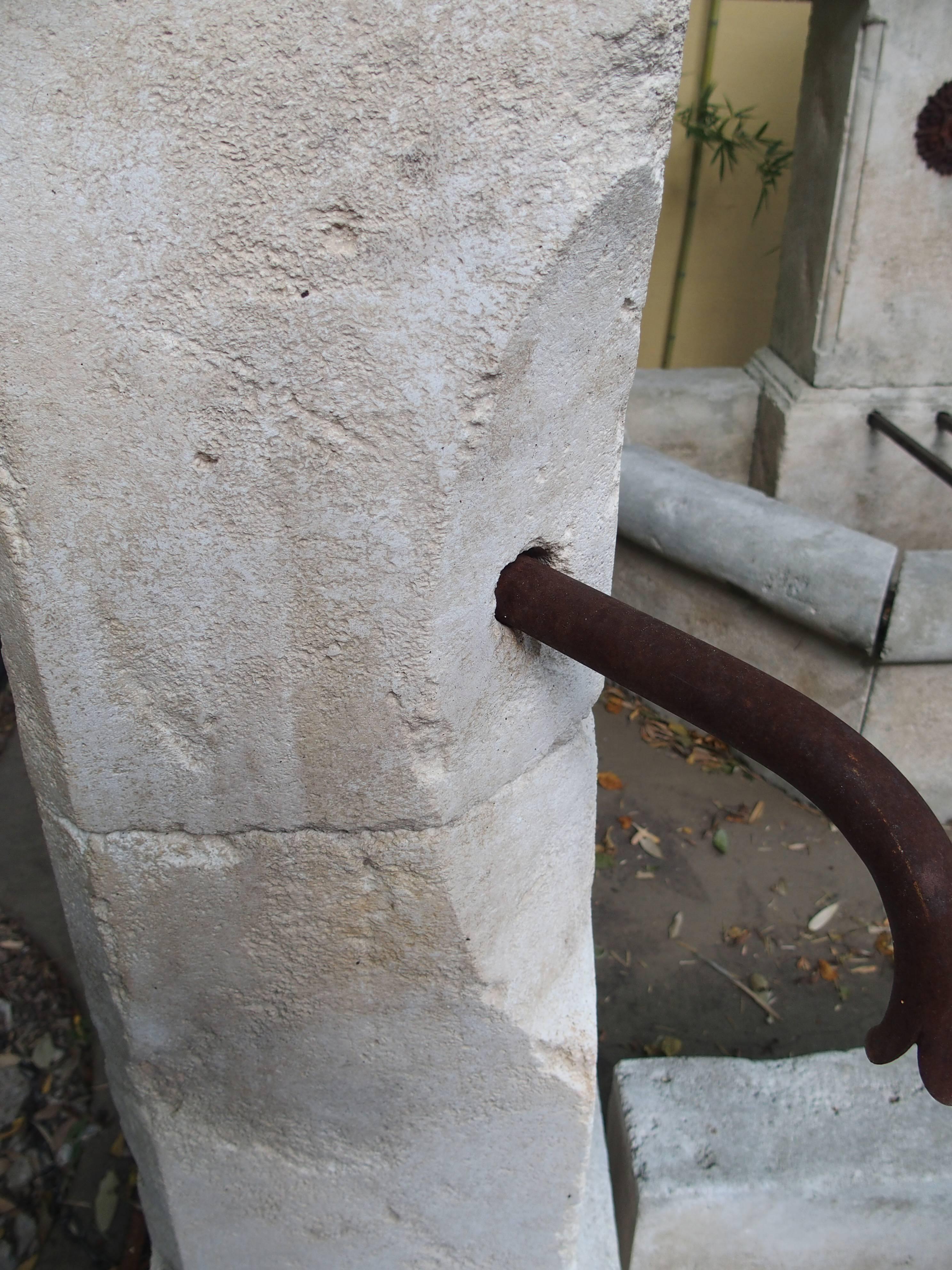 French Carved Limestone Corner Fountain from France
