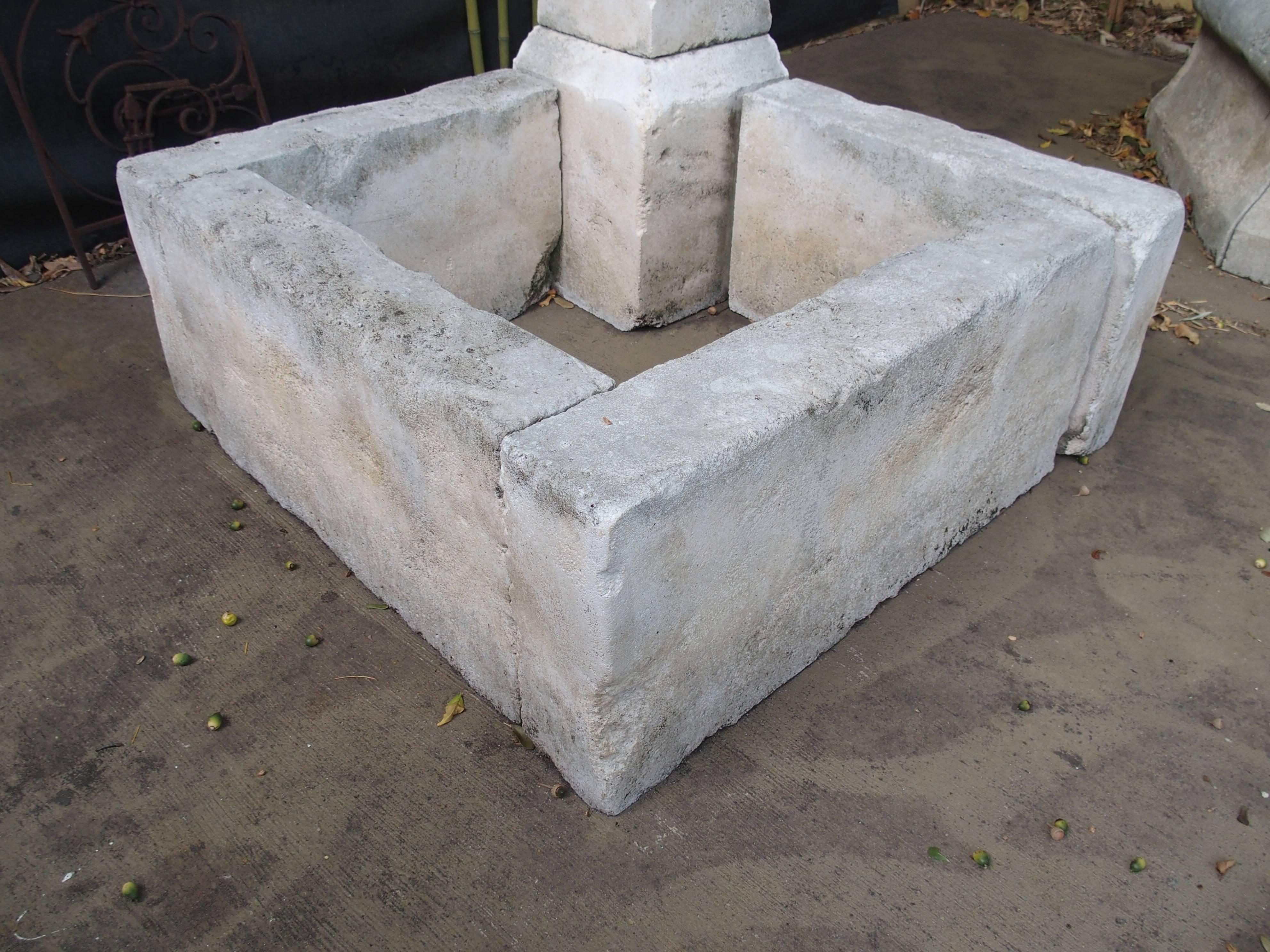 Carved Limestone Corner Fountain from France 1
