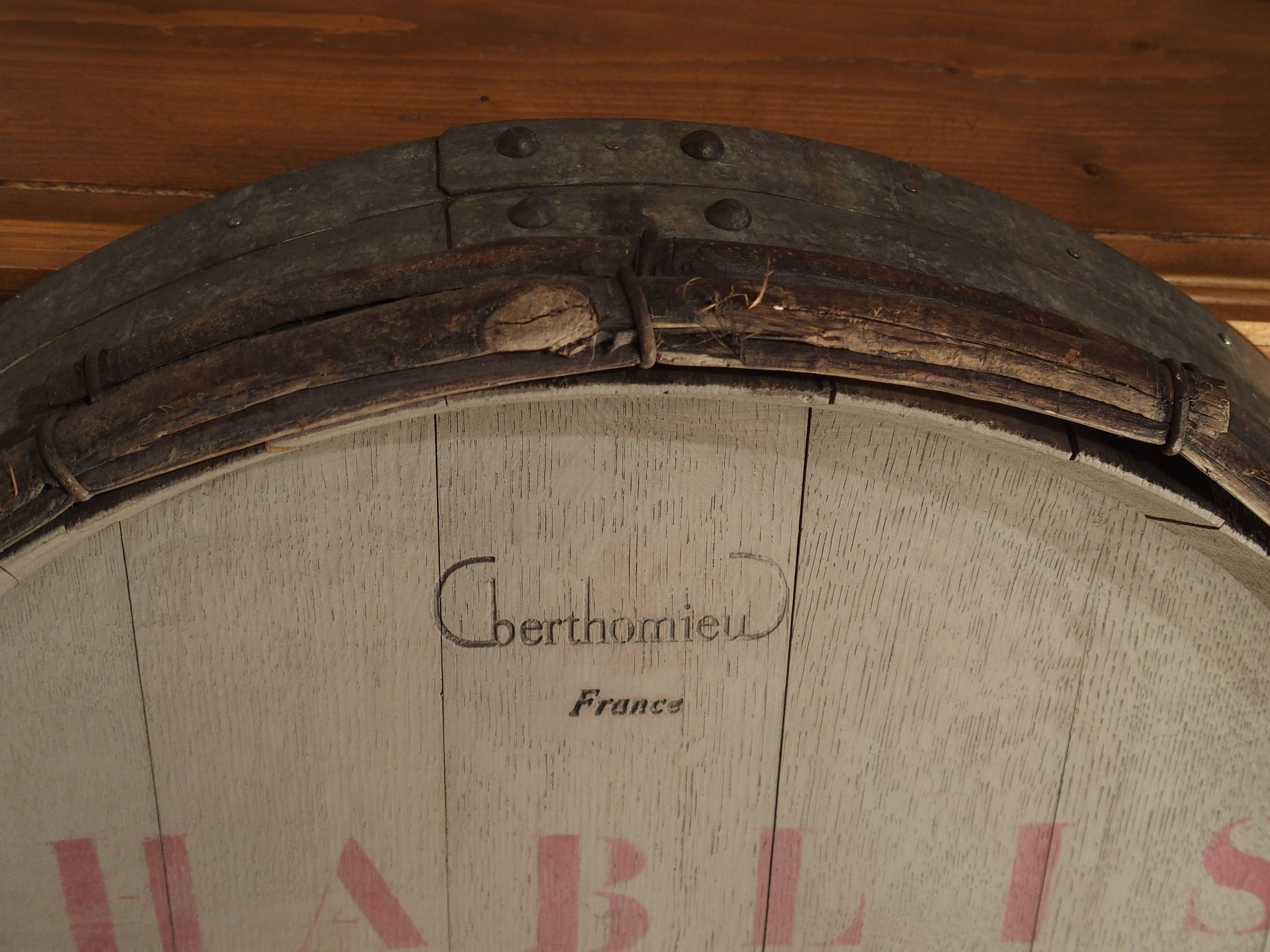 Antique French Wine Barrel Frontage-'chablis Les Clos, ' 1928 4