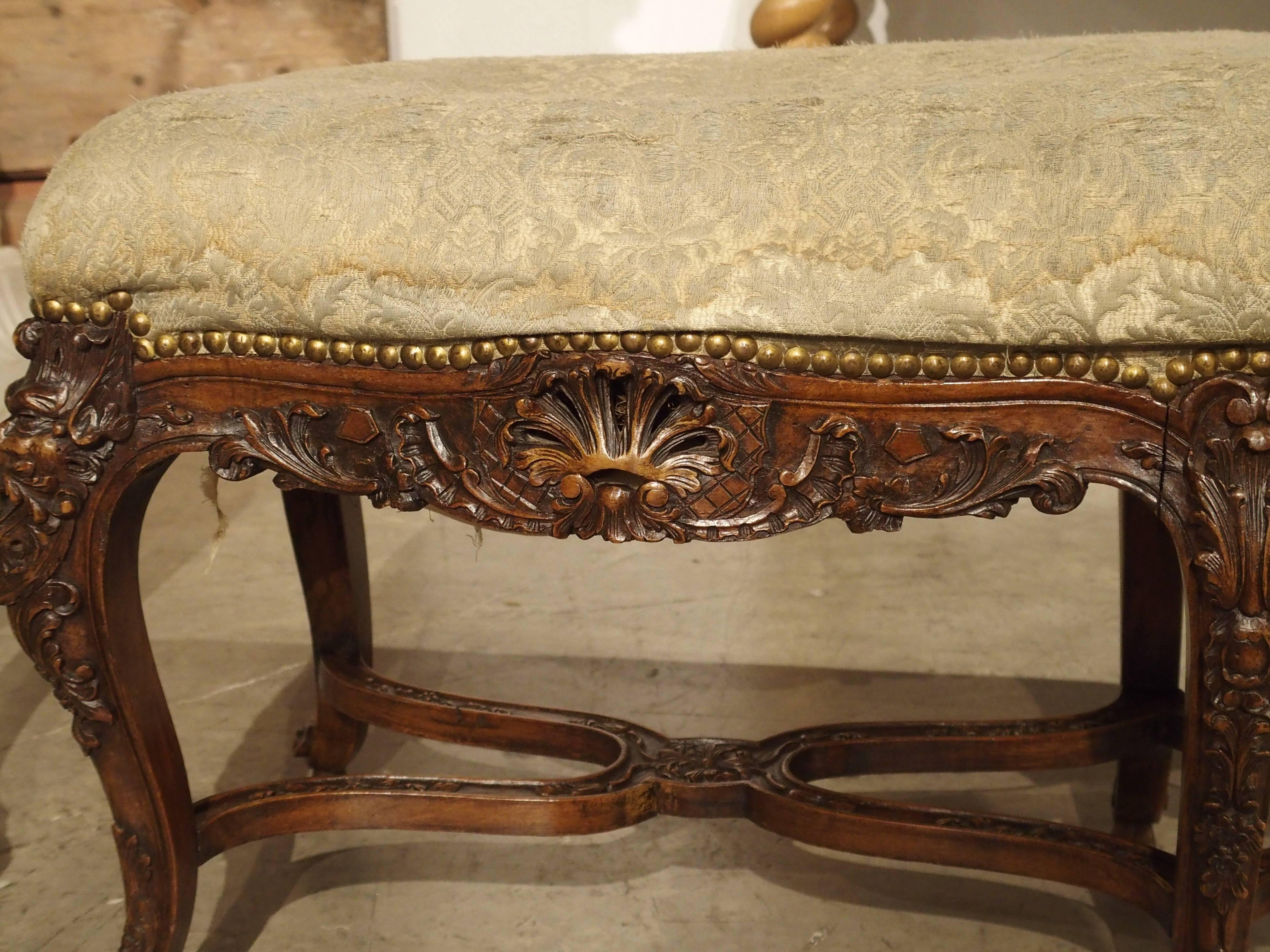 Louis XV Antique Regence Style Bench from France, 19th Century