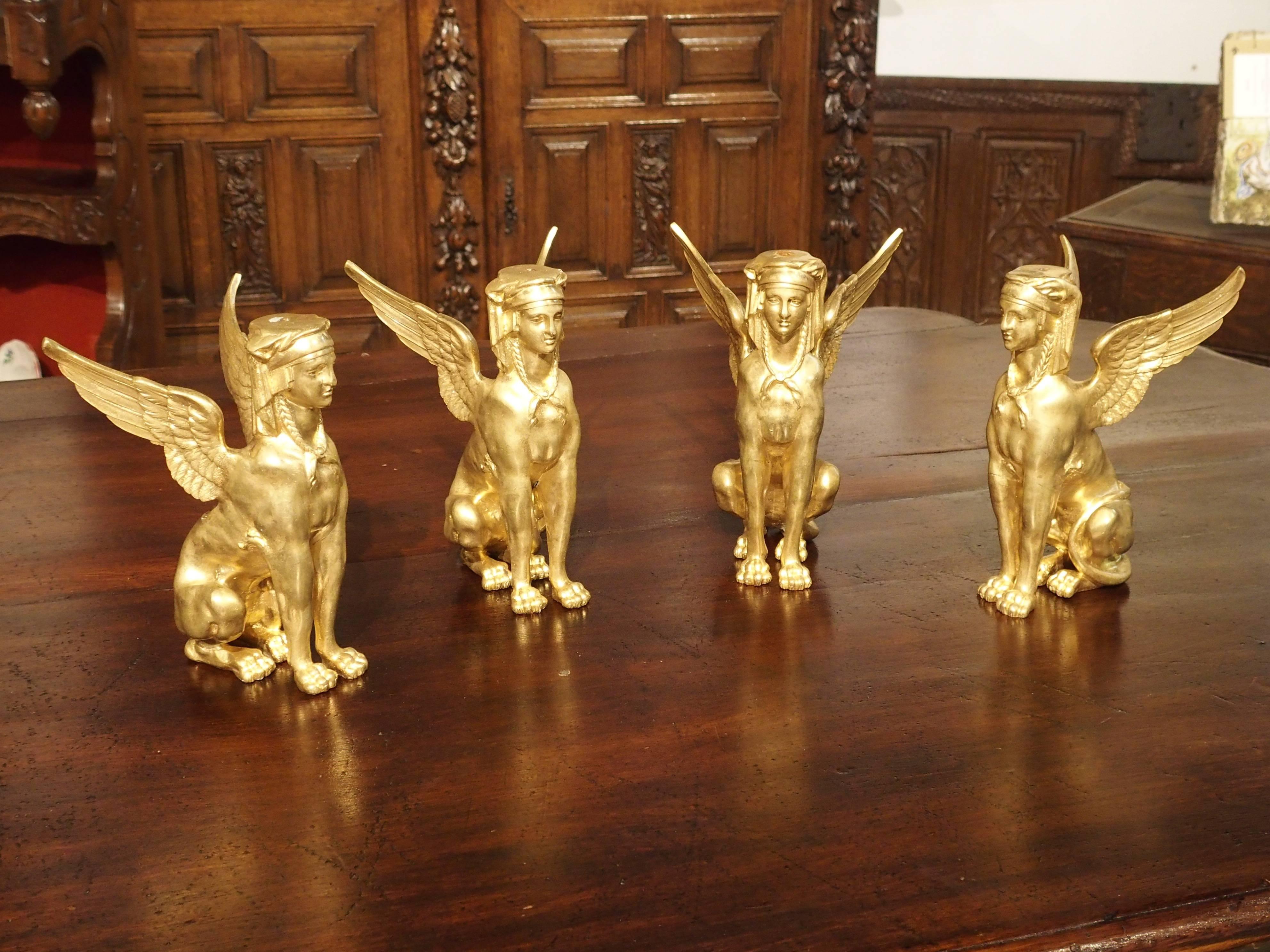 Set of Four French Bronze Dore Sphinxes, 19th Century 2