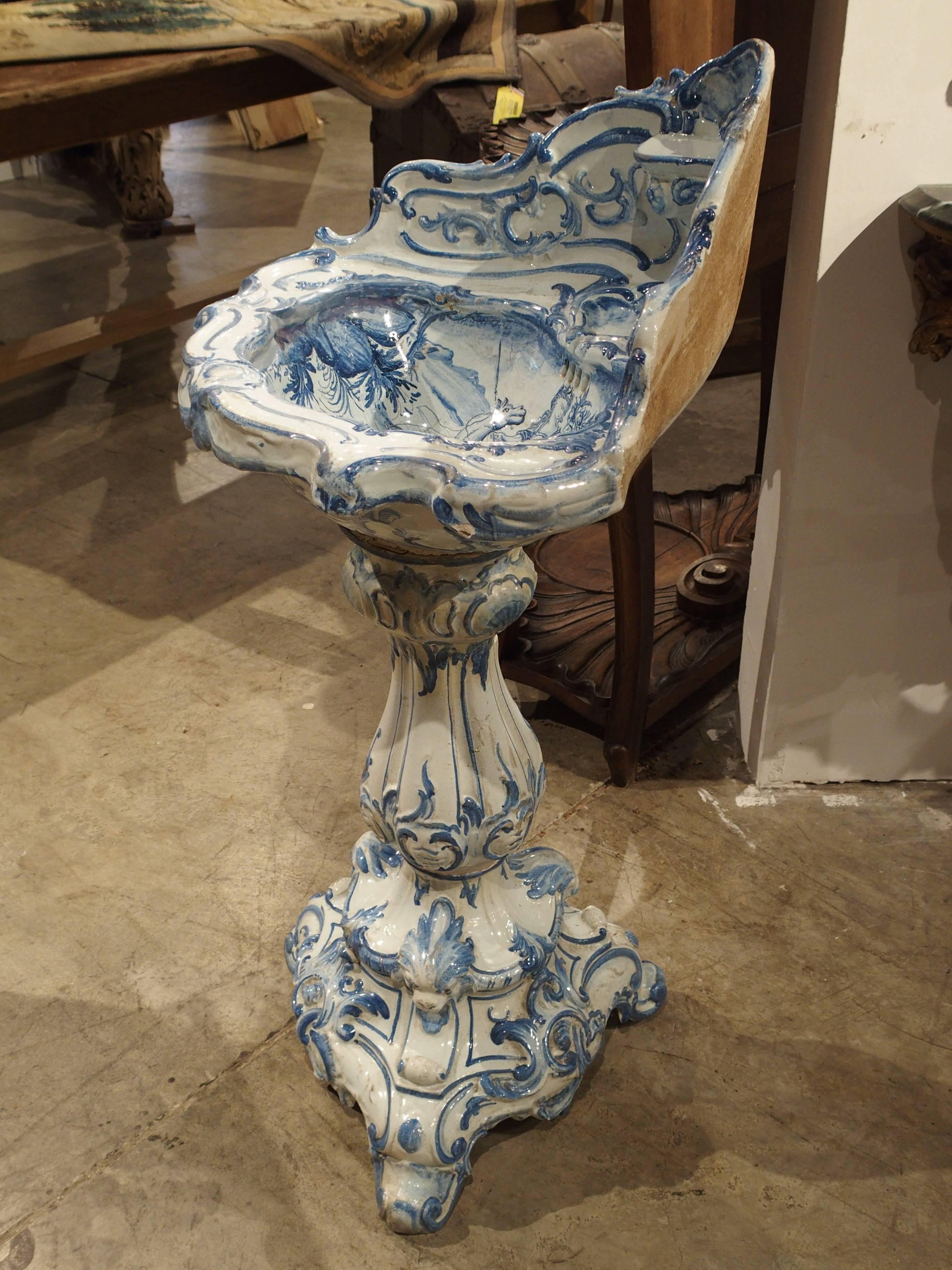 painted pedestal sink