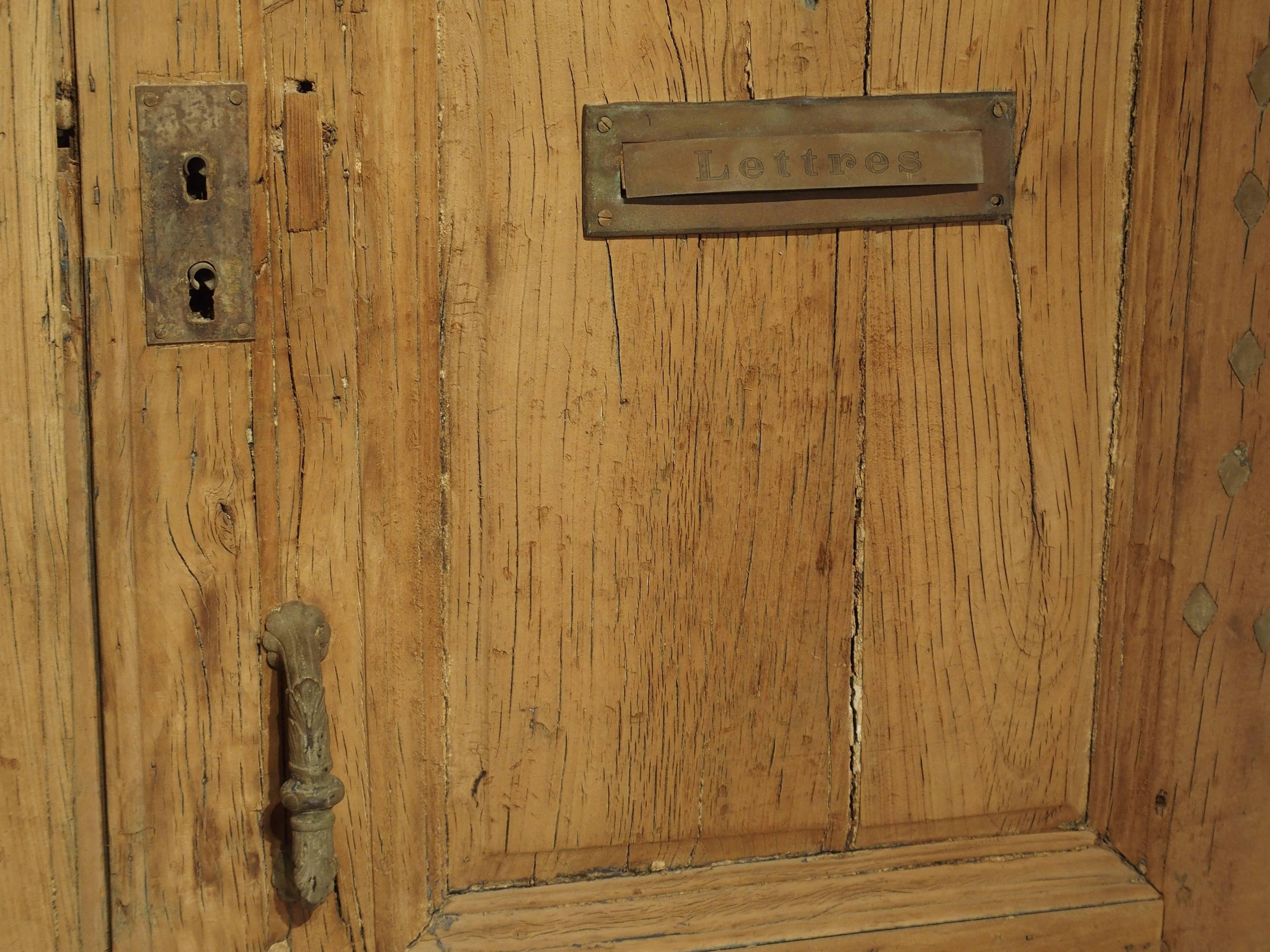 Poplar Pair of Period Directoire Doors from France, Oak and Iron, Circa 1800