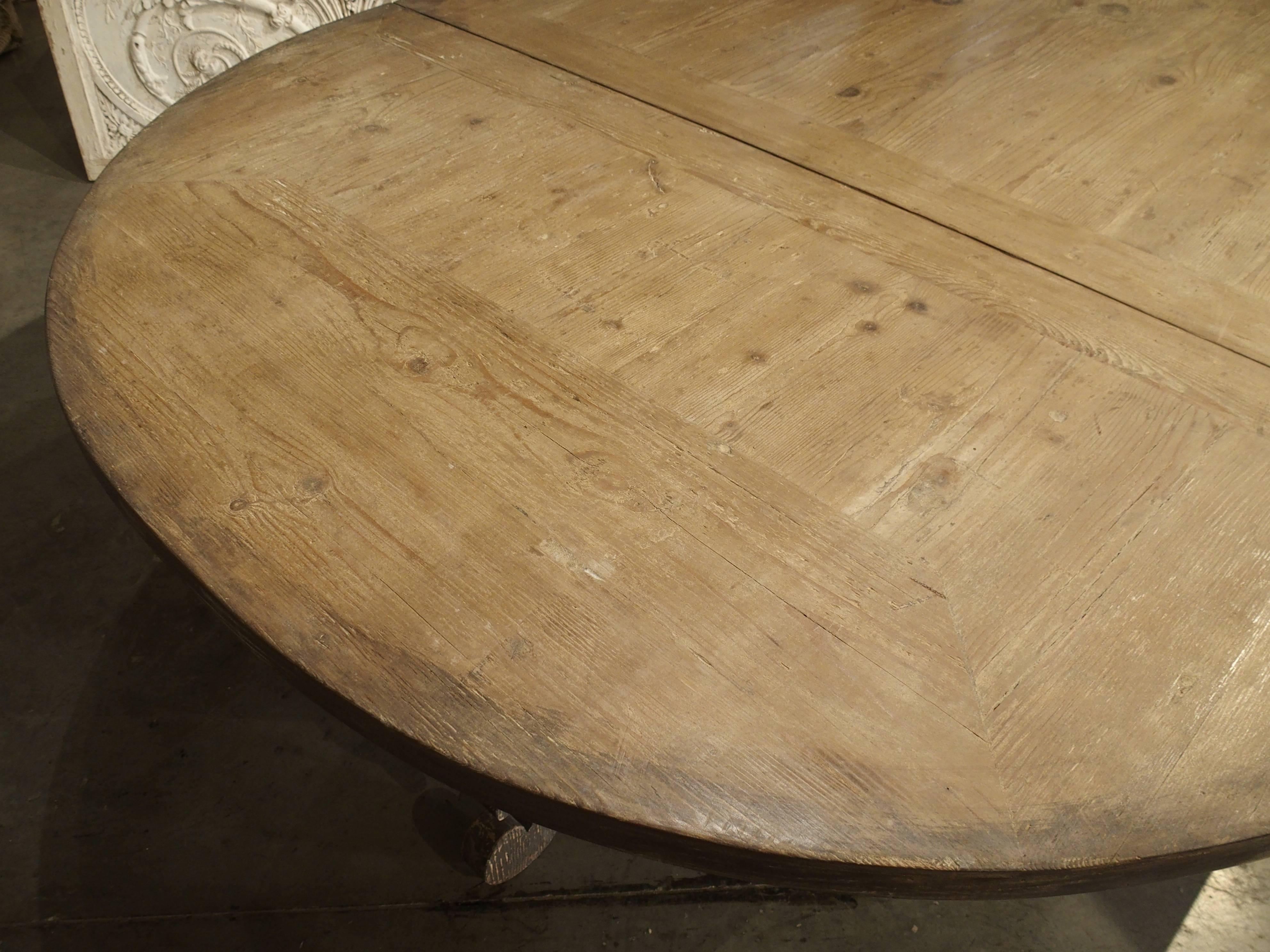 Contemporary Large Oval Pine Dining Table from Italy