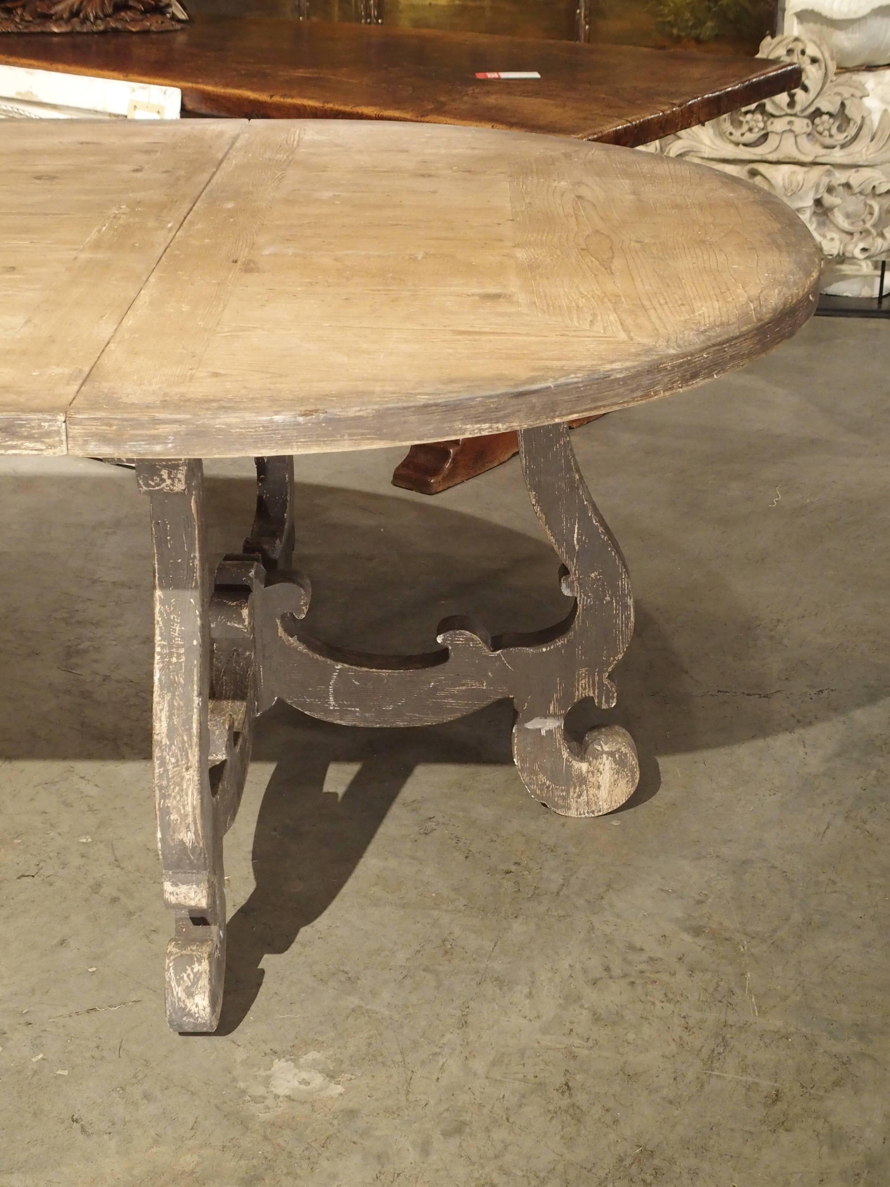 Large Oval Pine Dining Table from Italy 1