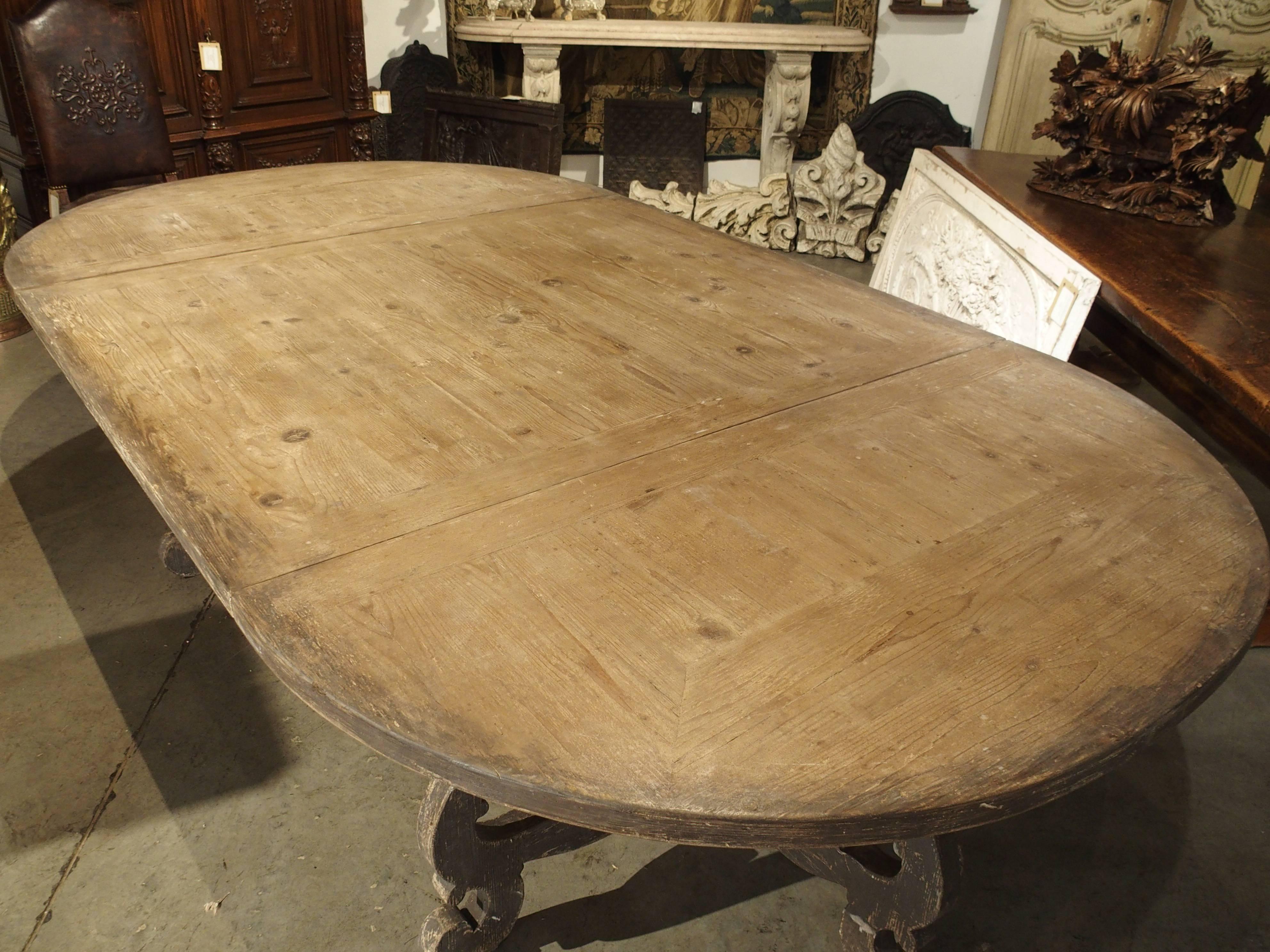 Large Oval Pine Dining Table from Italy 2