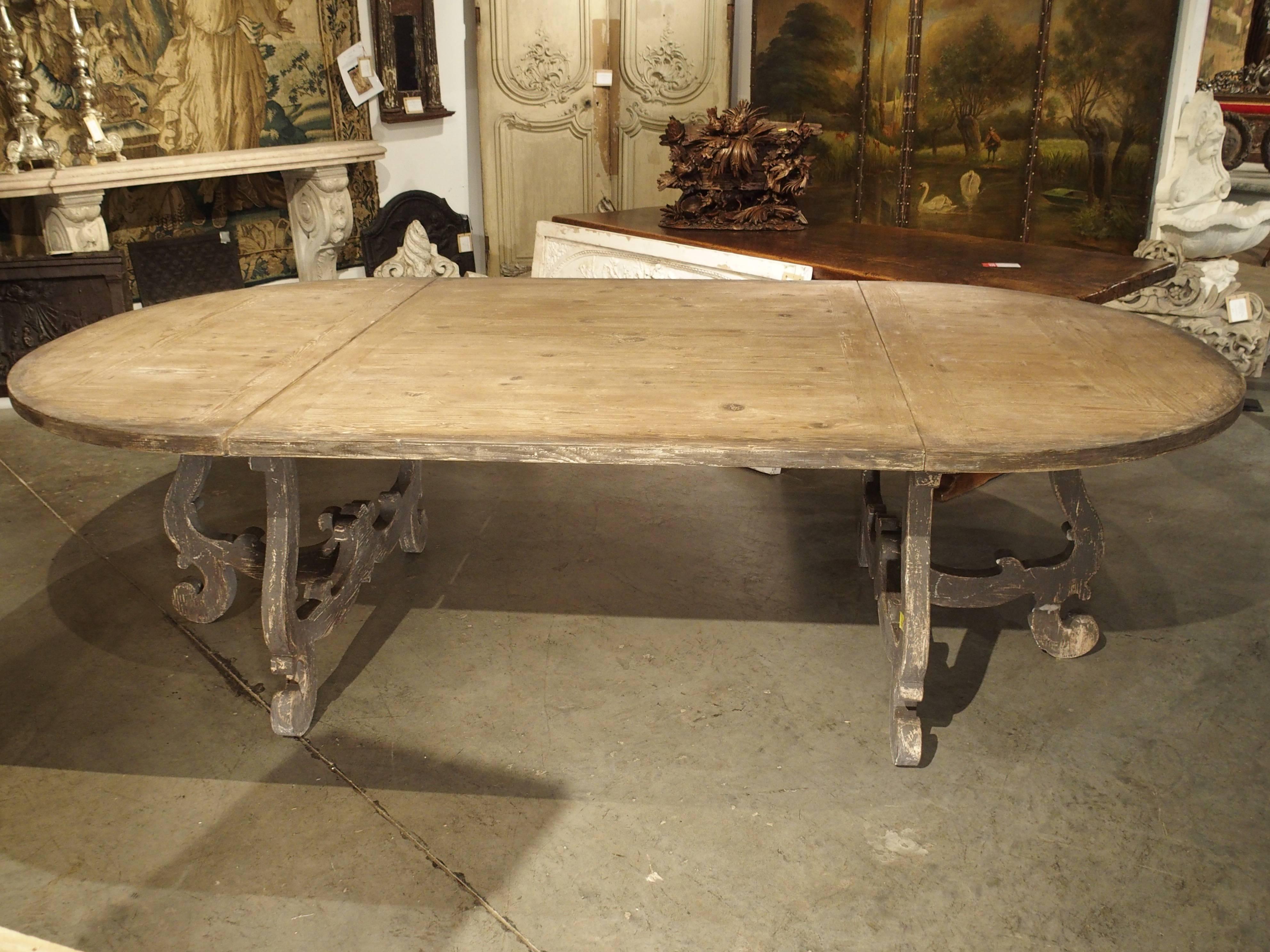 Large Oval Pine Dining Table from Italy 3