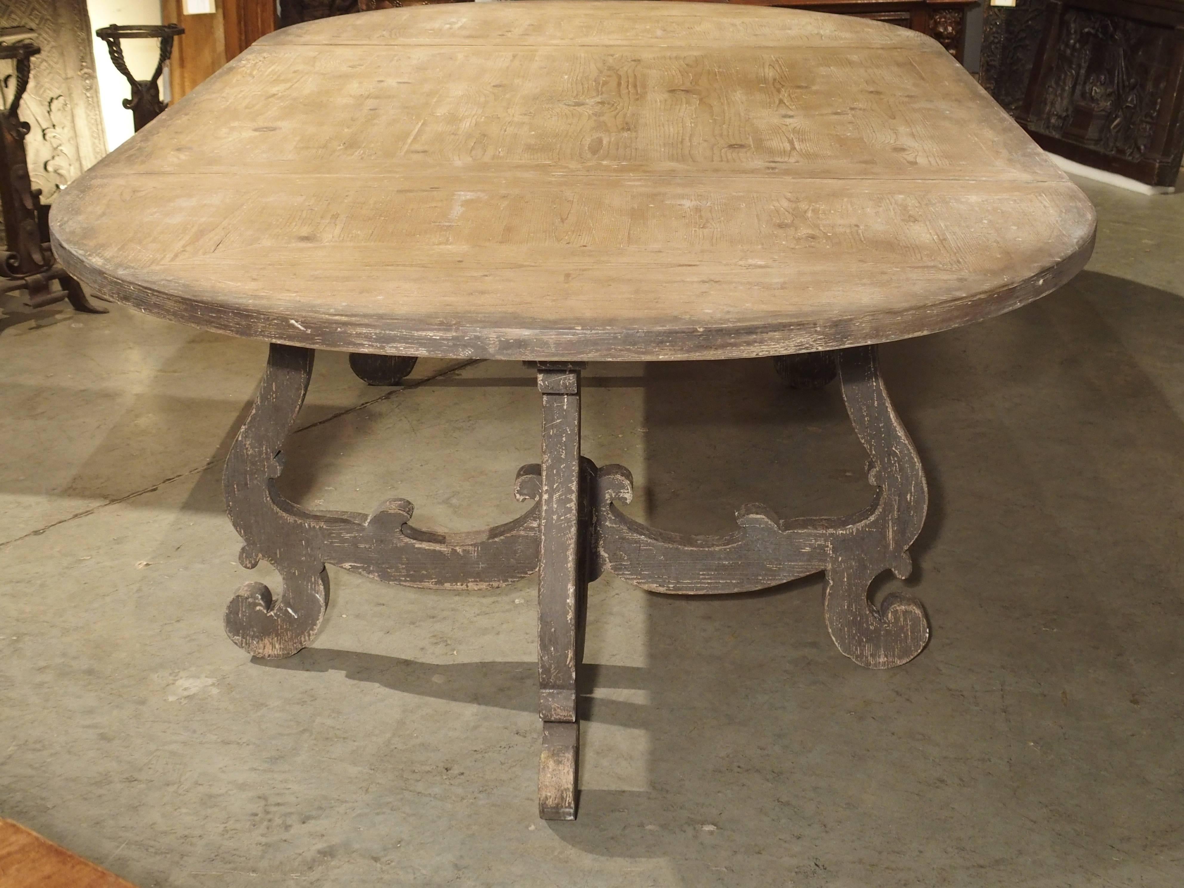Large Oval Pine Dining Table from Italy 4