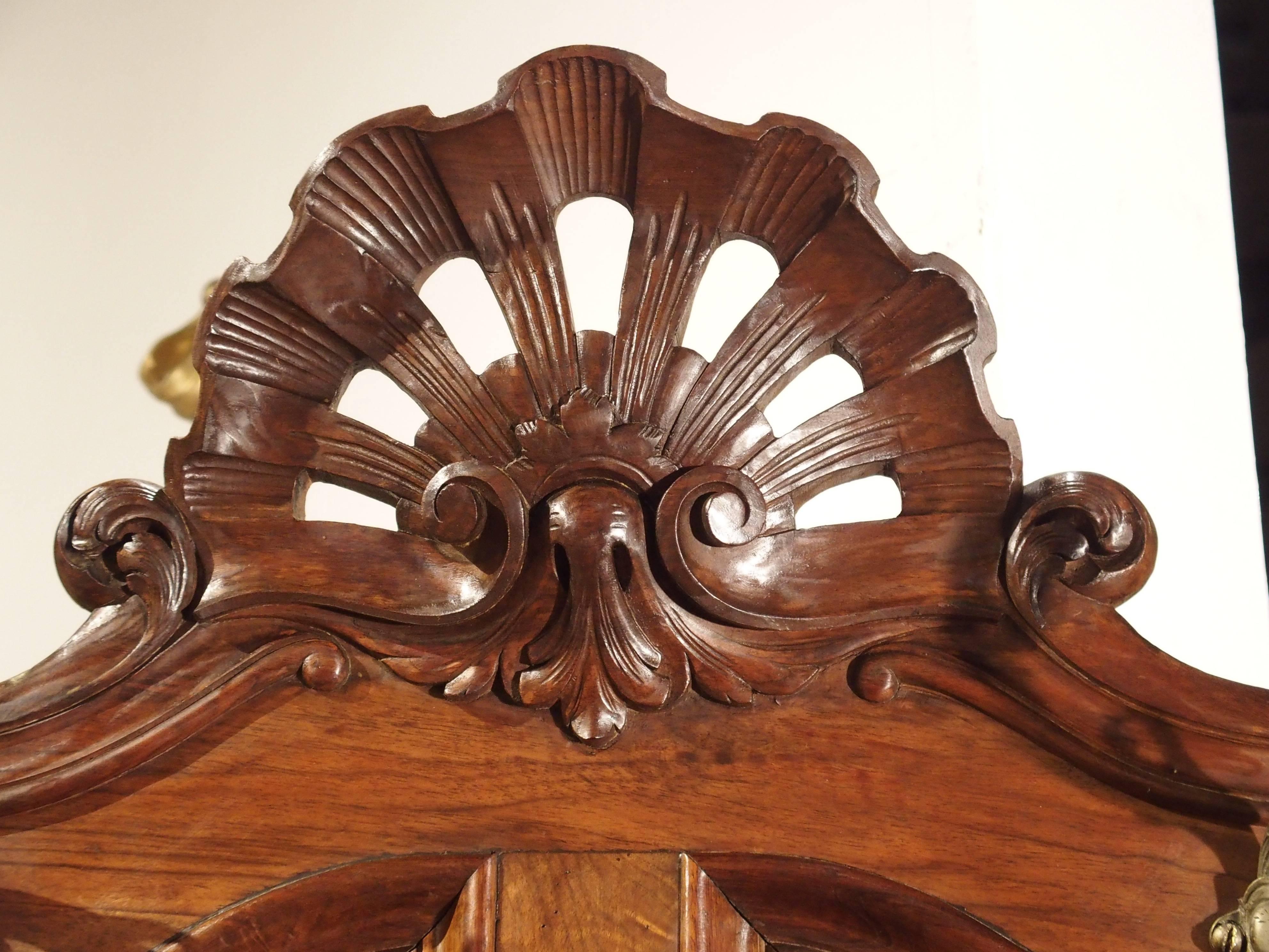 Antique French Walnut Wood Hall Rack and Umbrella Stand, circa 1880 For ...