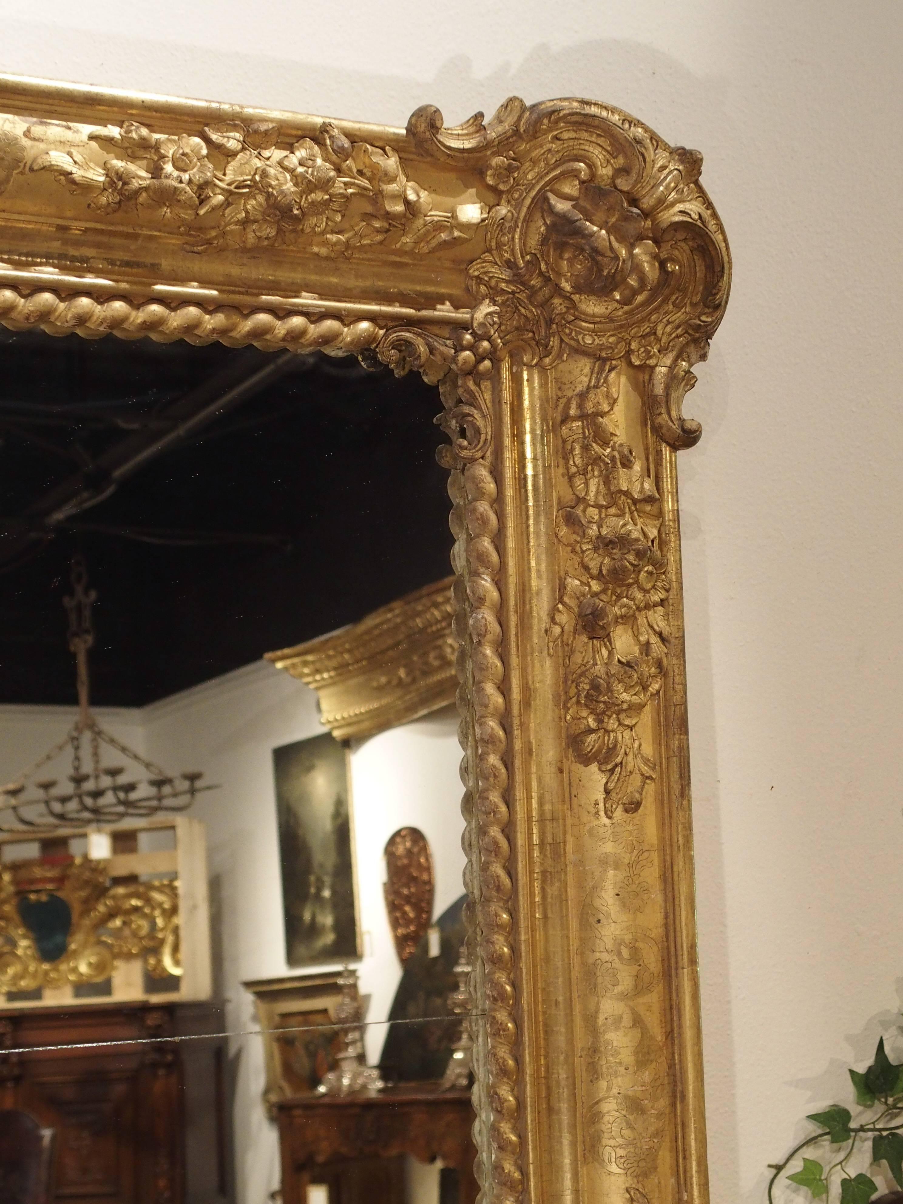 Large 19th Century Giltwood Mirror from France 6