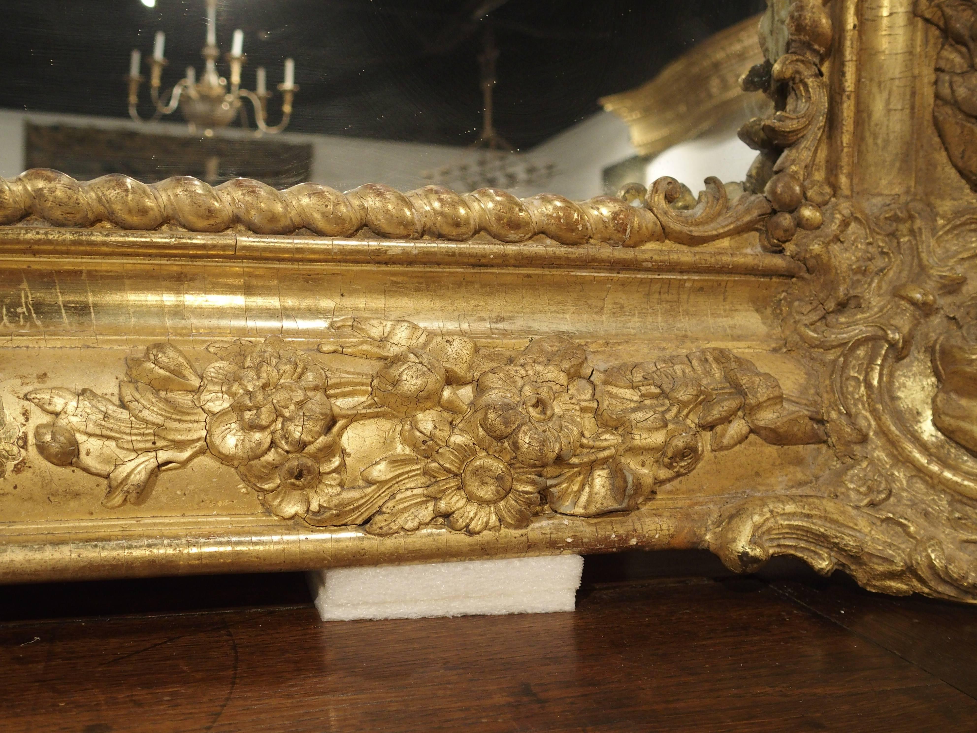 Large 19th Century Giltwood Mirror from France 5